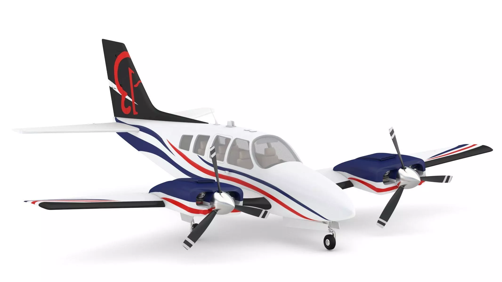 Beechcraft Baron G58 3D model_0