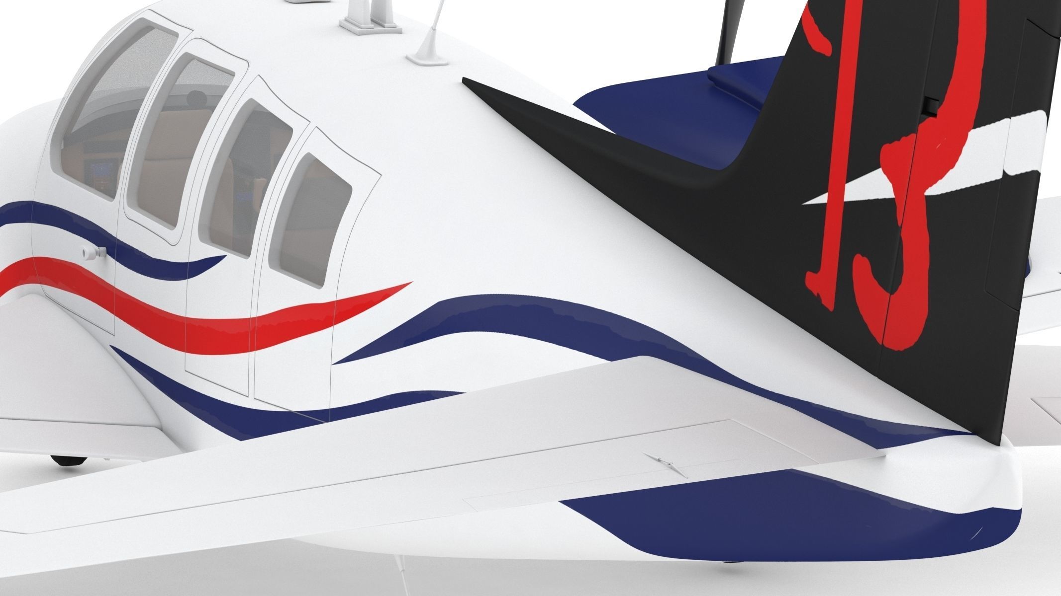 Beechcraft Baron G58 3D model_13