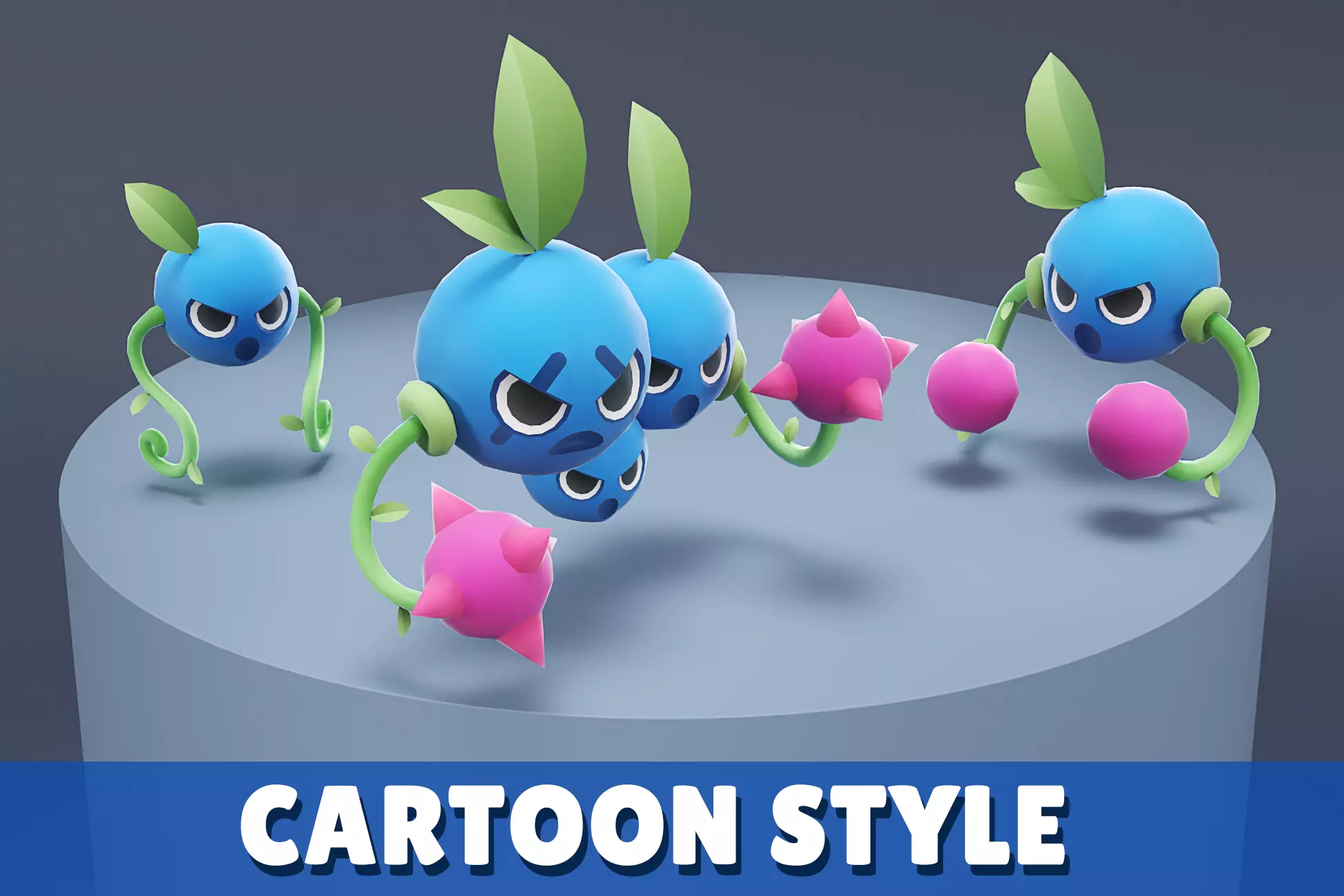 3D model Cartoon Characters - Evolution Blueberry Warriors VR / AR ...