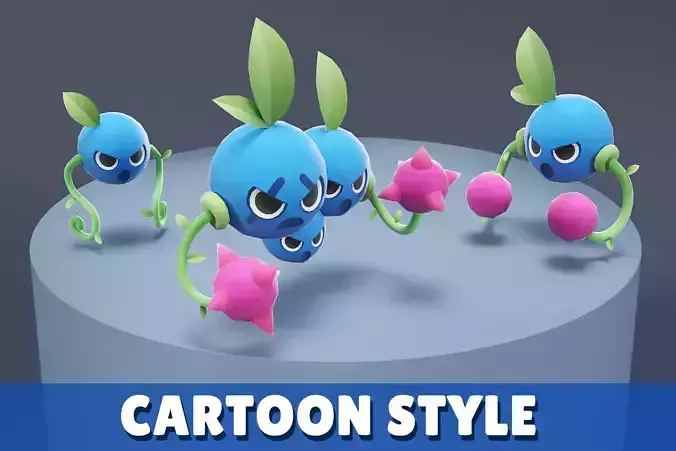 Cartoon Characters - Evolution Blueberry Warriors