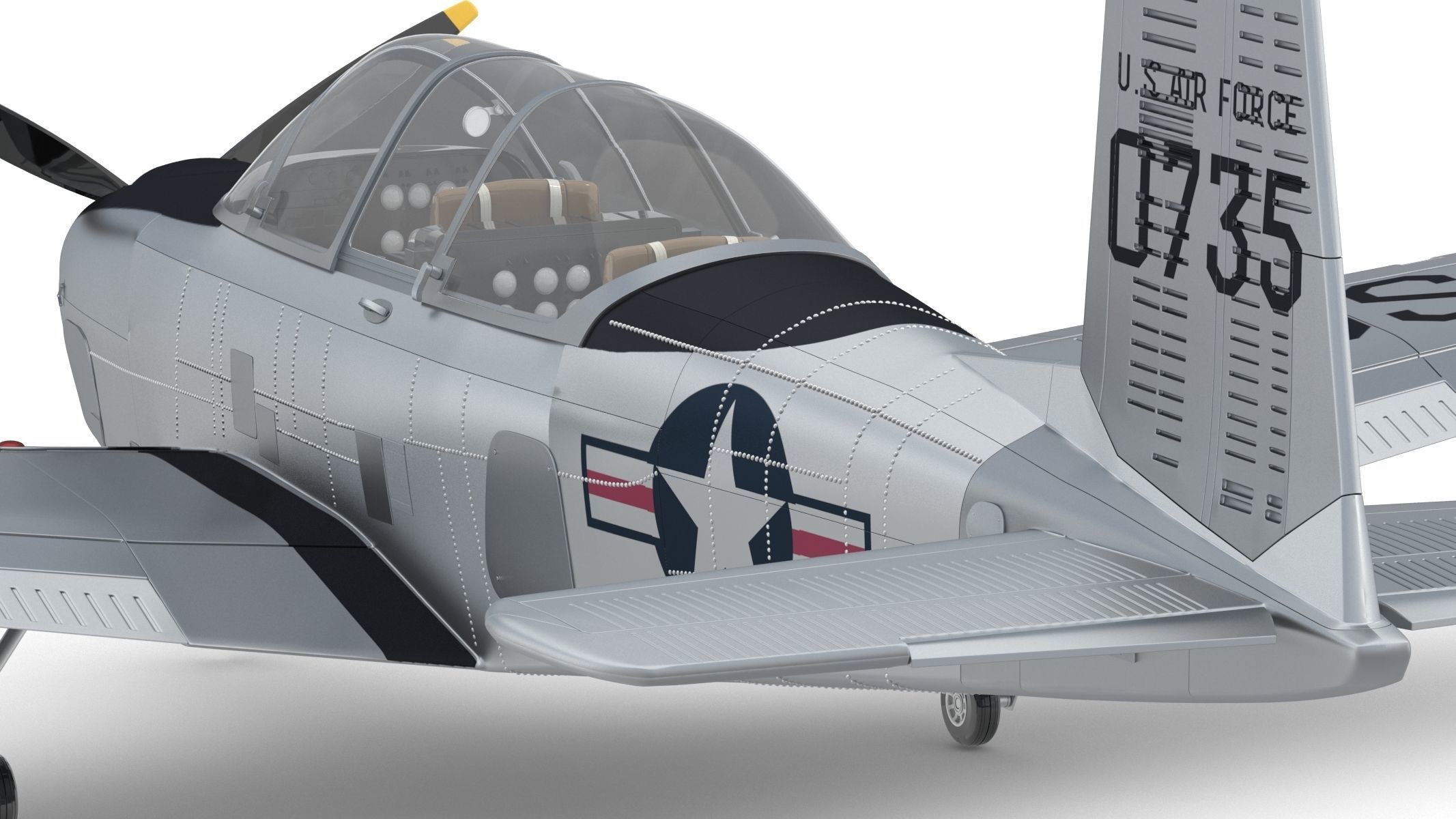 Beechcraft T-34 Mentor 3D model_13