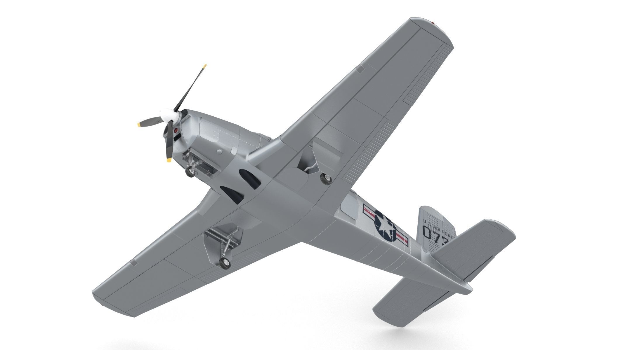 Beechcraft T-34 Mentor 3D model_9