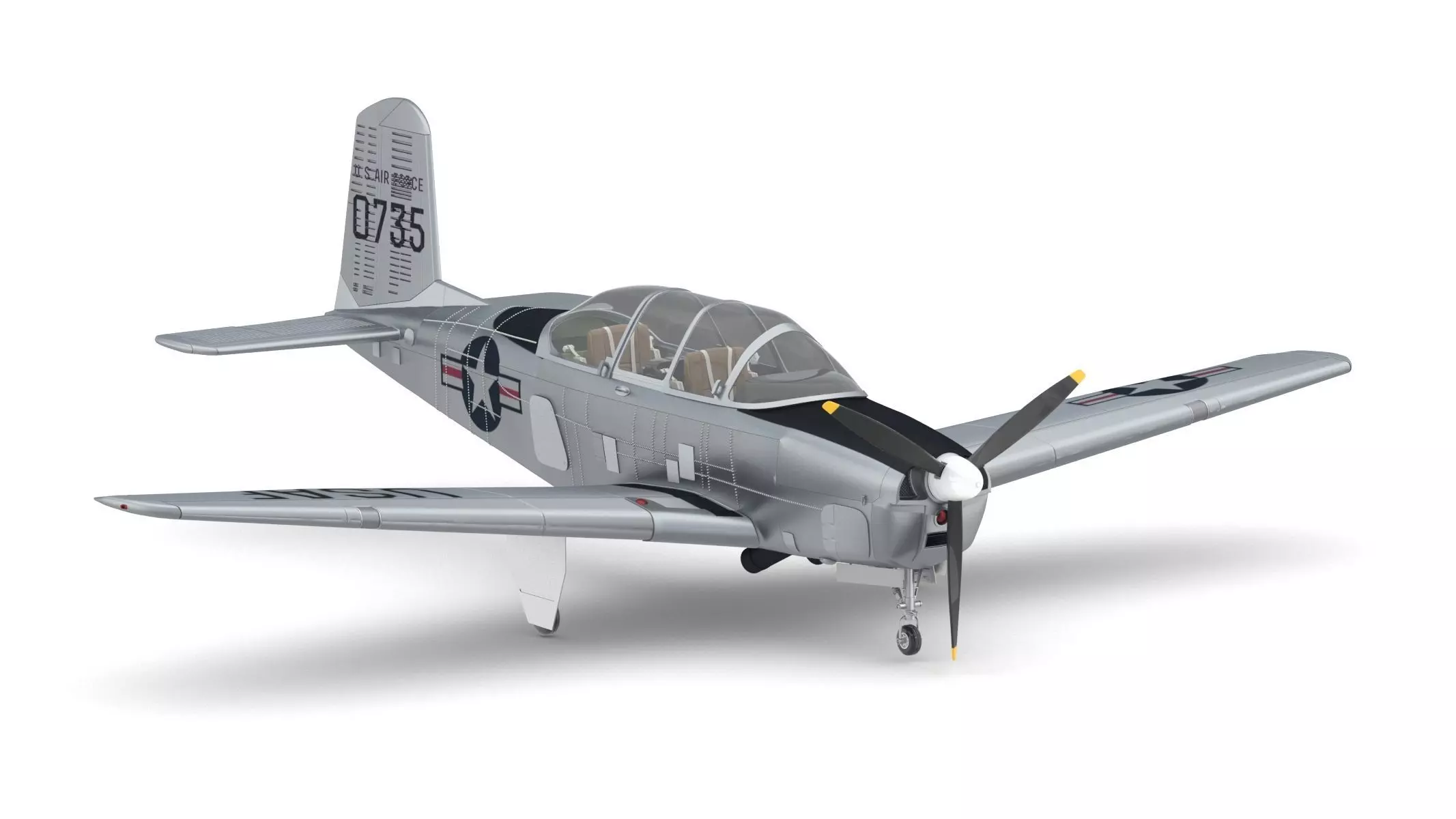 Beechcraft T-34 Mentor 3D model_0