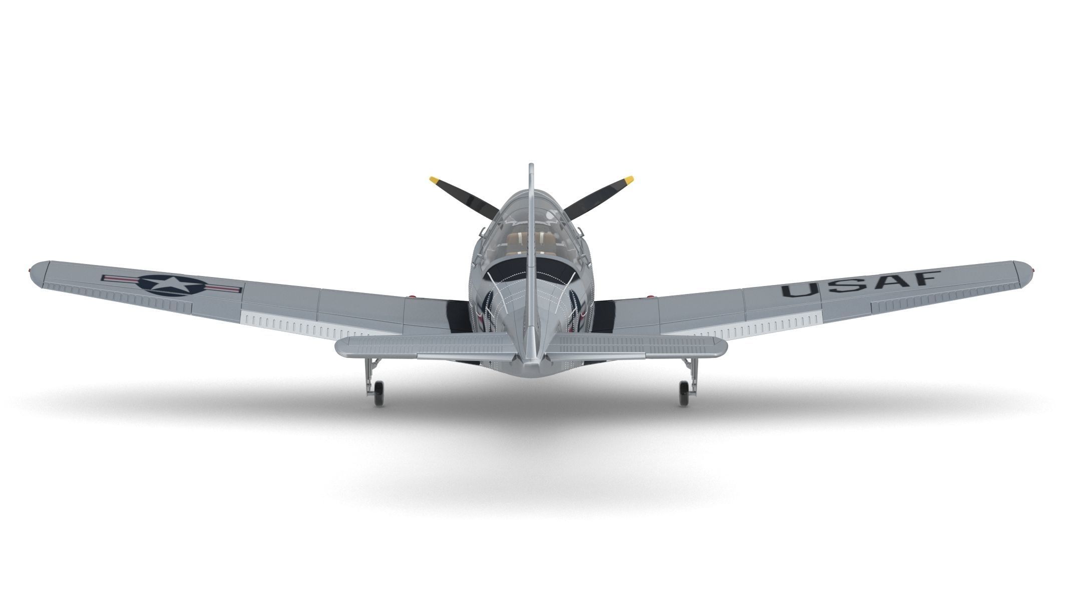 Beechcraft T-34 Mentor 3D model_3