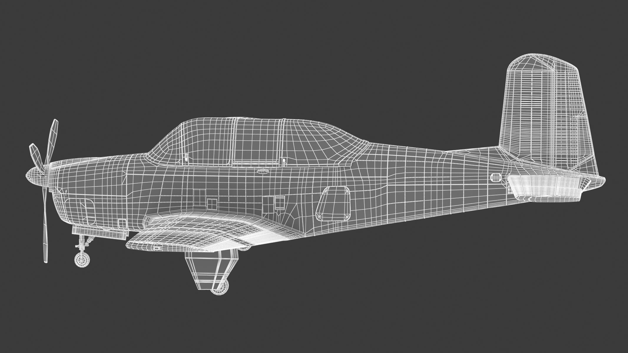 Beechcraft T-34 Mentor 3D model_25