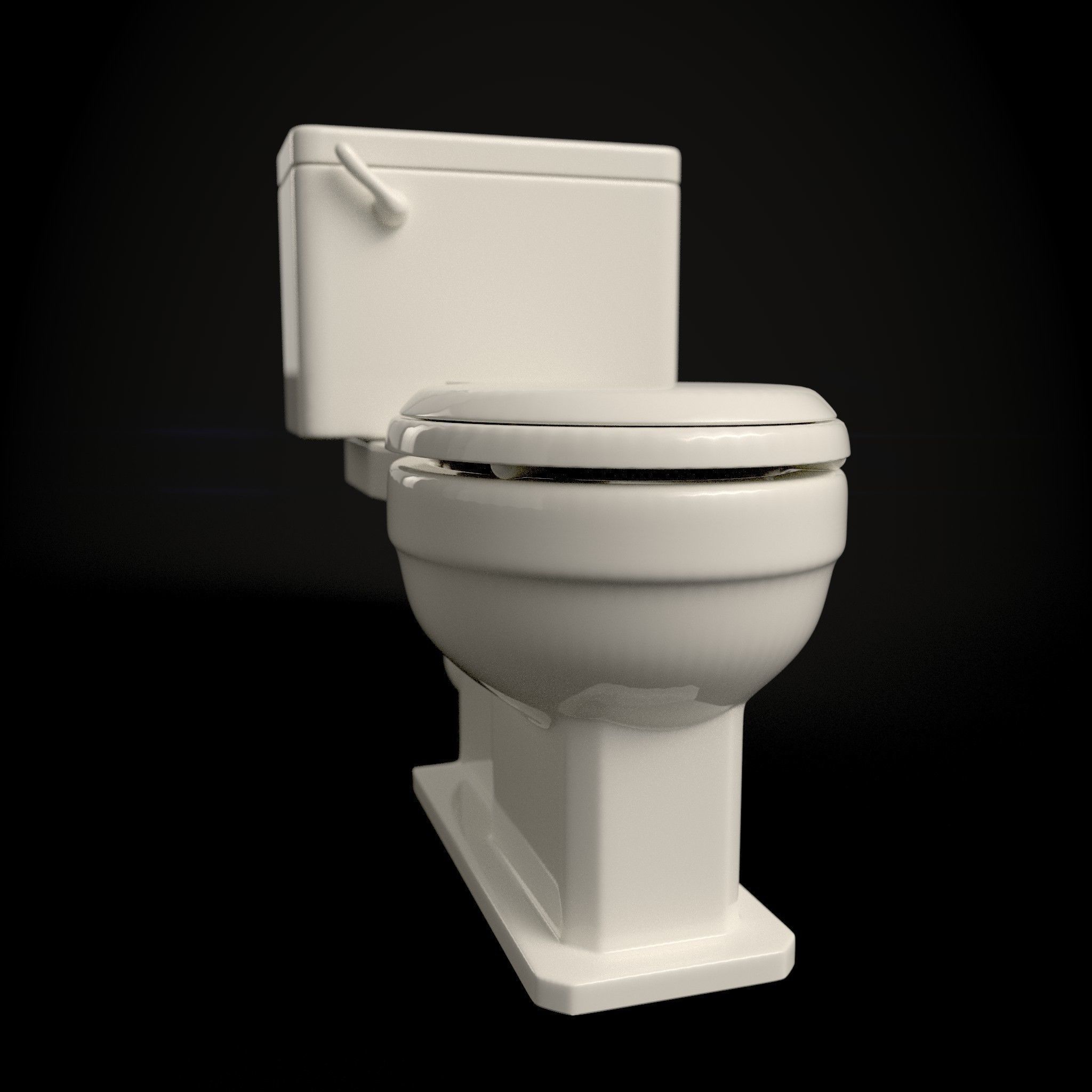 Toilet classic WC printer model 3D model_4