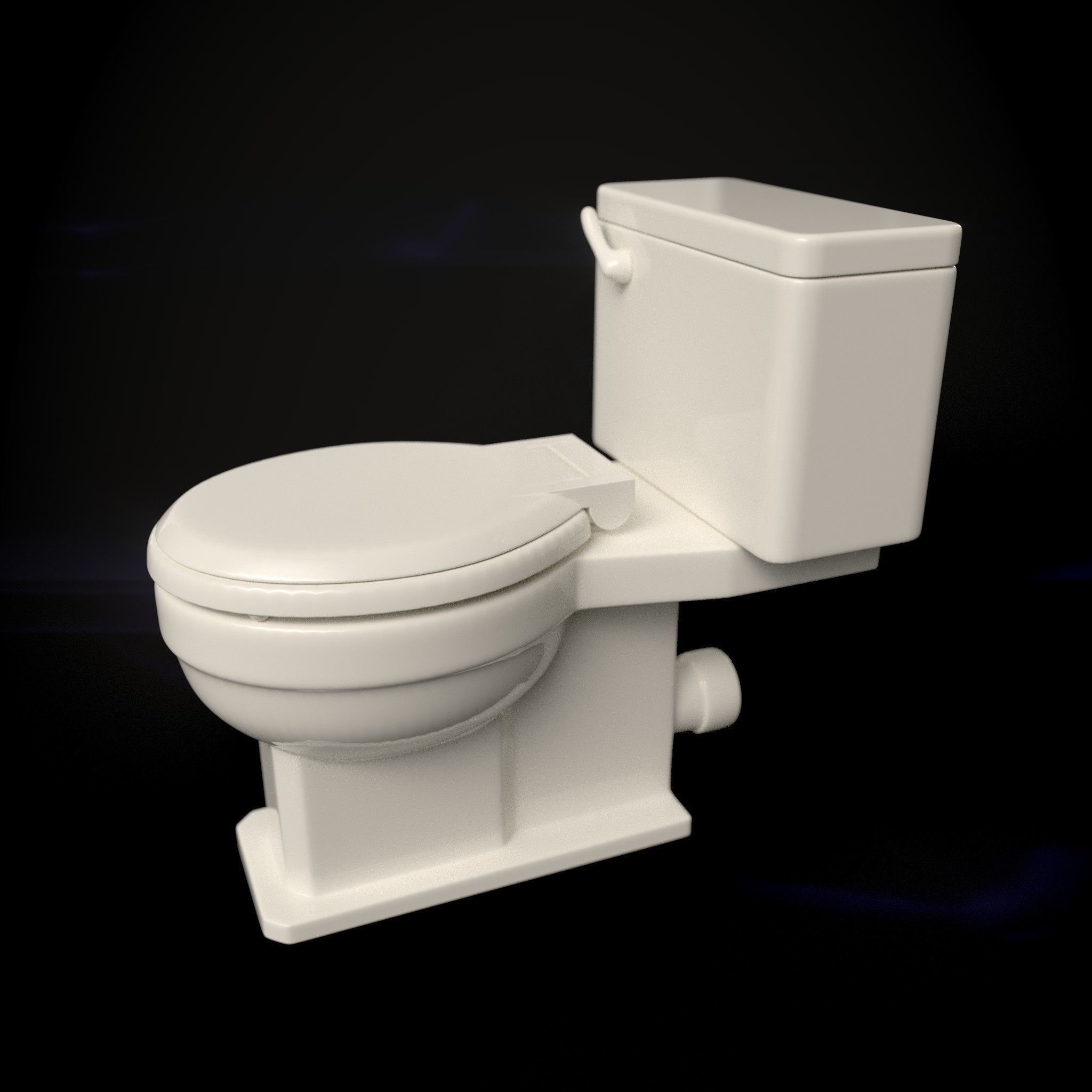 Toilet classic WC printer model 3D model_2