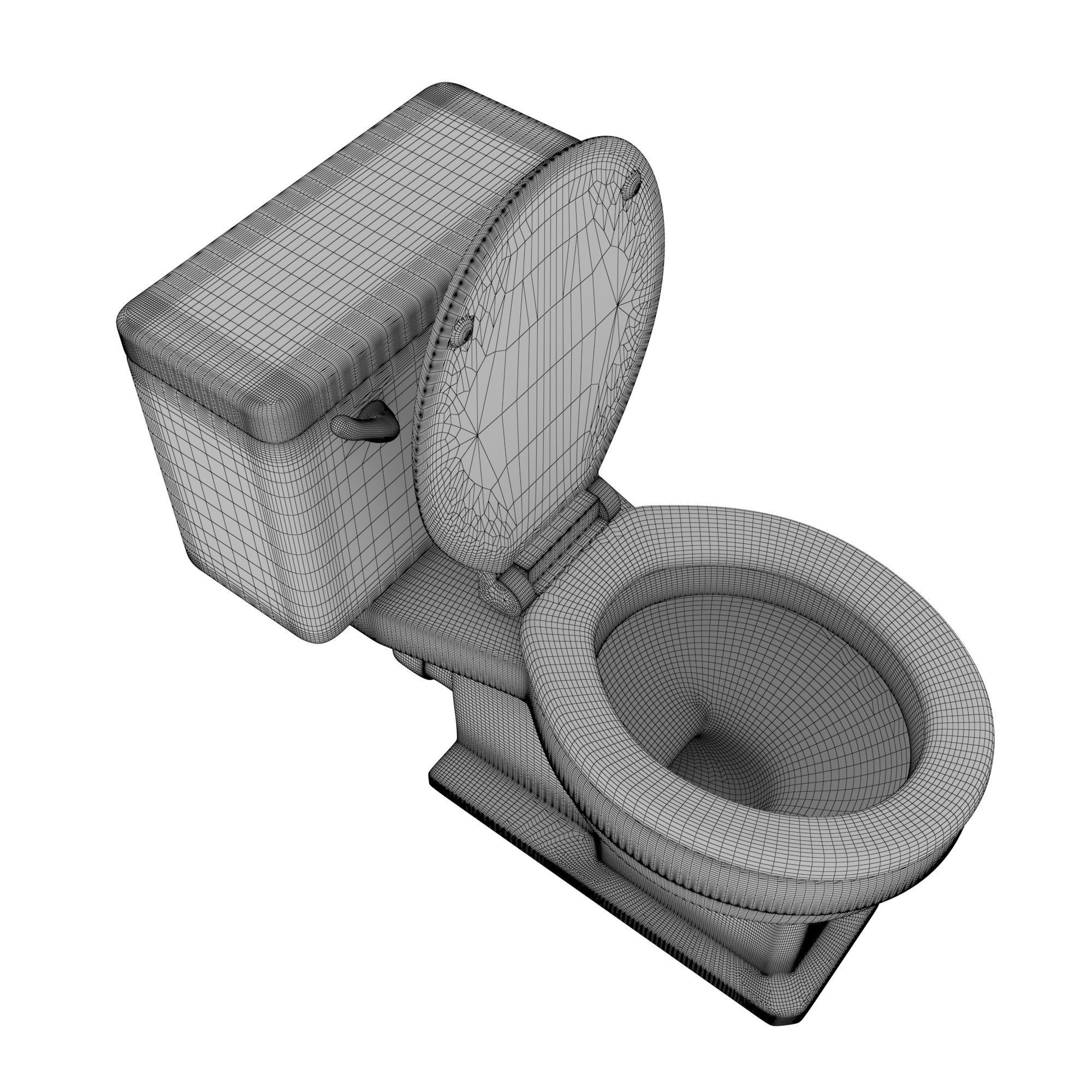 Toilet classic WC printer model 3D model_1