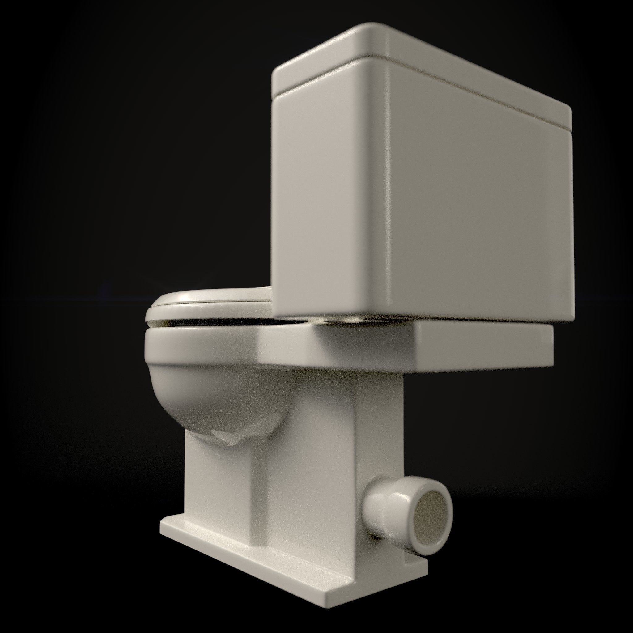 Toilet classic WC printer model 3D model_5
