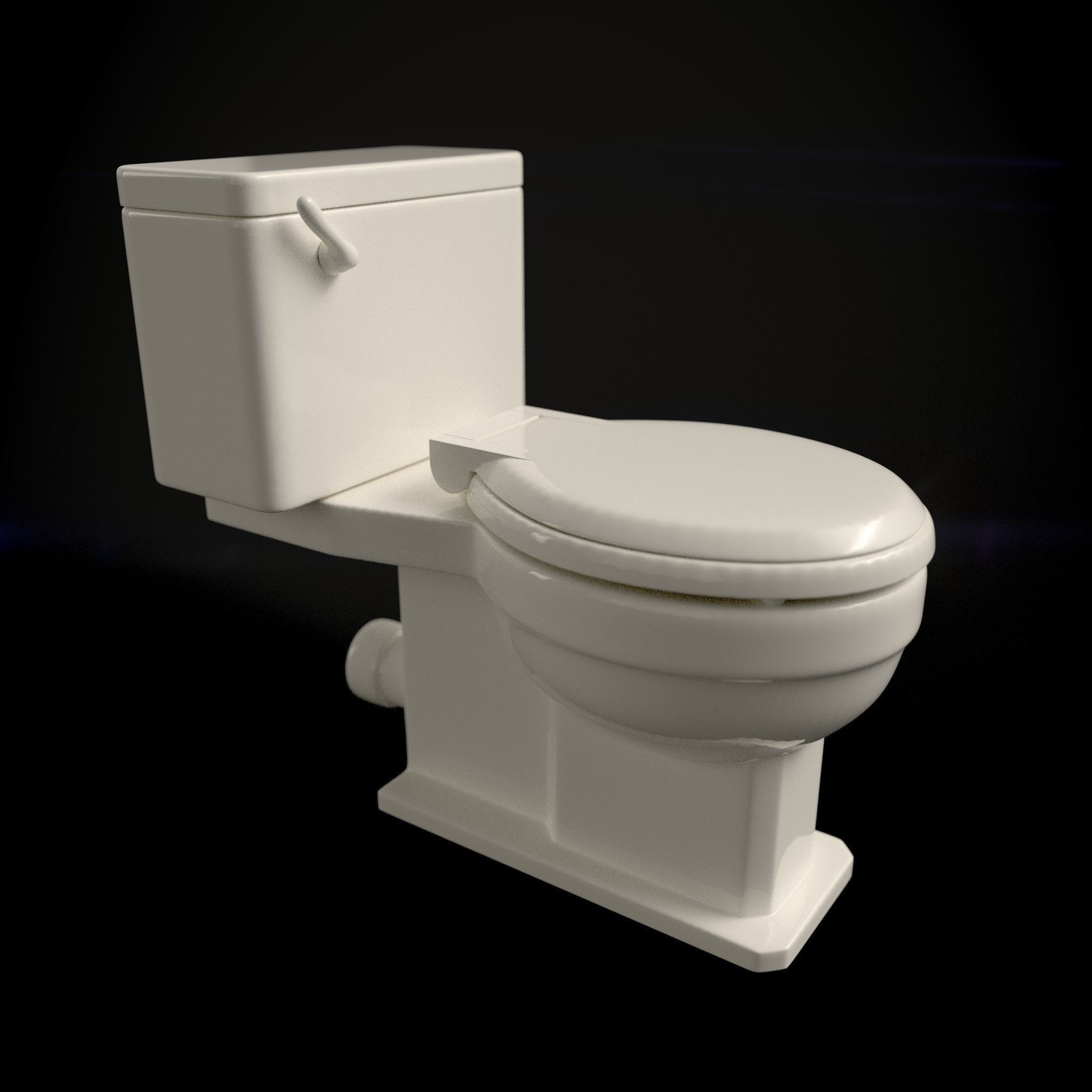 Toilet classic WC printer model 3D model_3