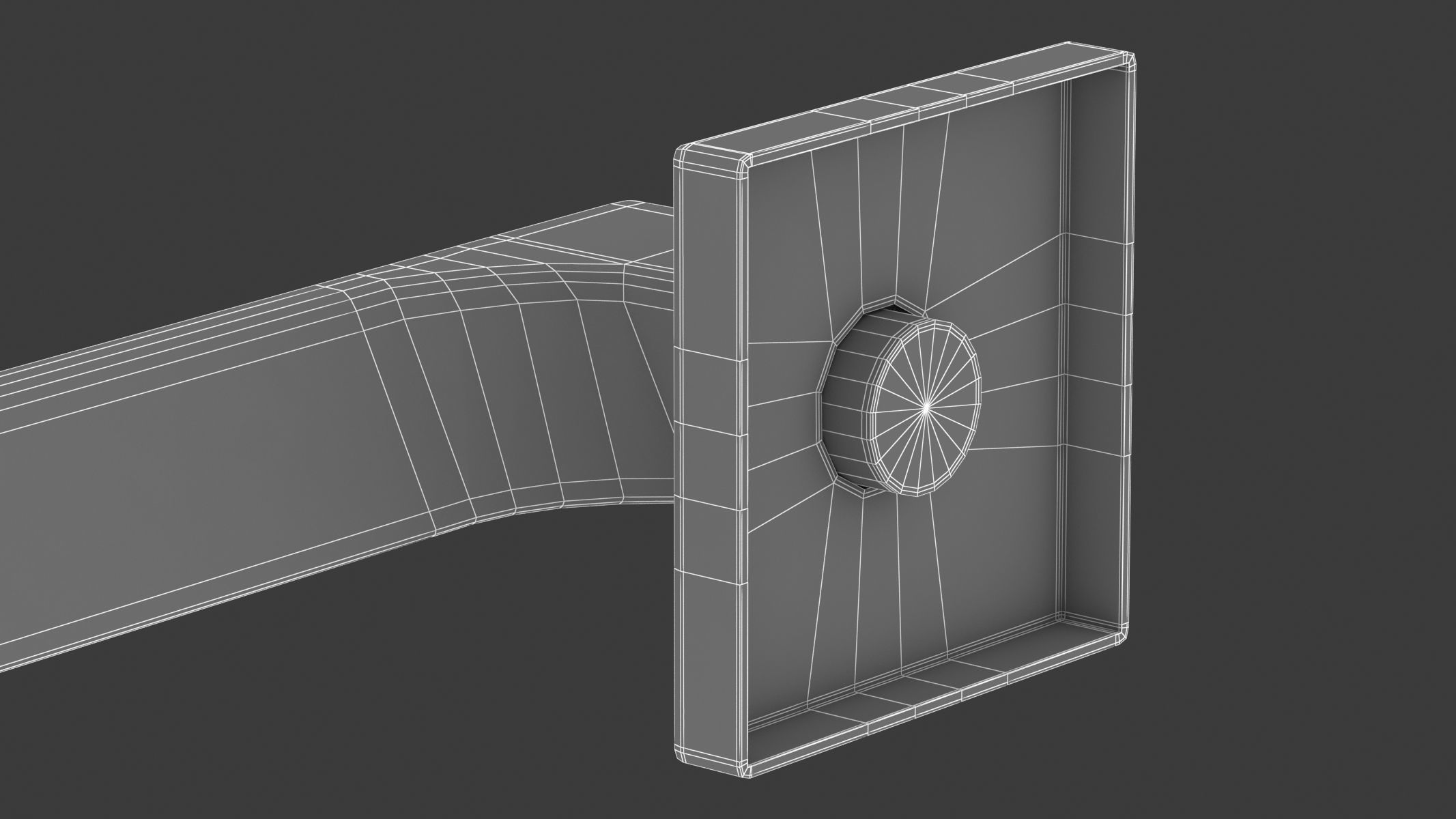 Carlisle Brass Manital Flash Door Handle Matt Black 3D model_8