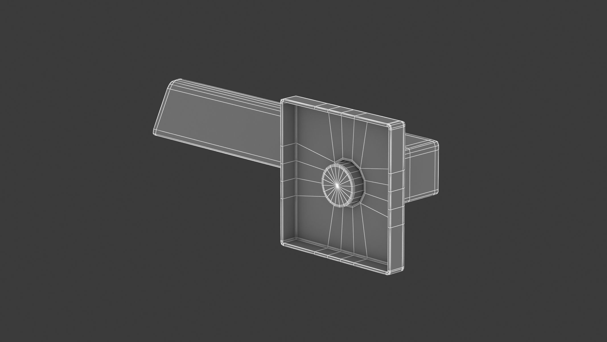 Carlisle Brass Manital Flash Door Handle Matt Black 3D model_7