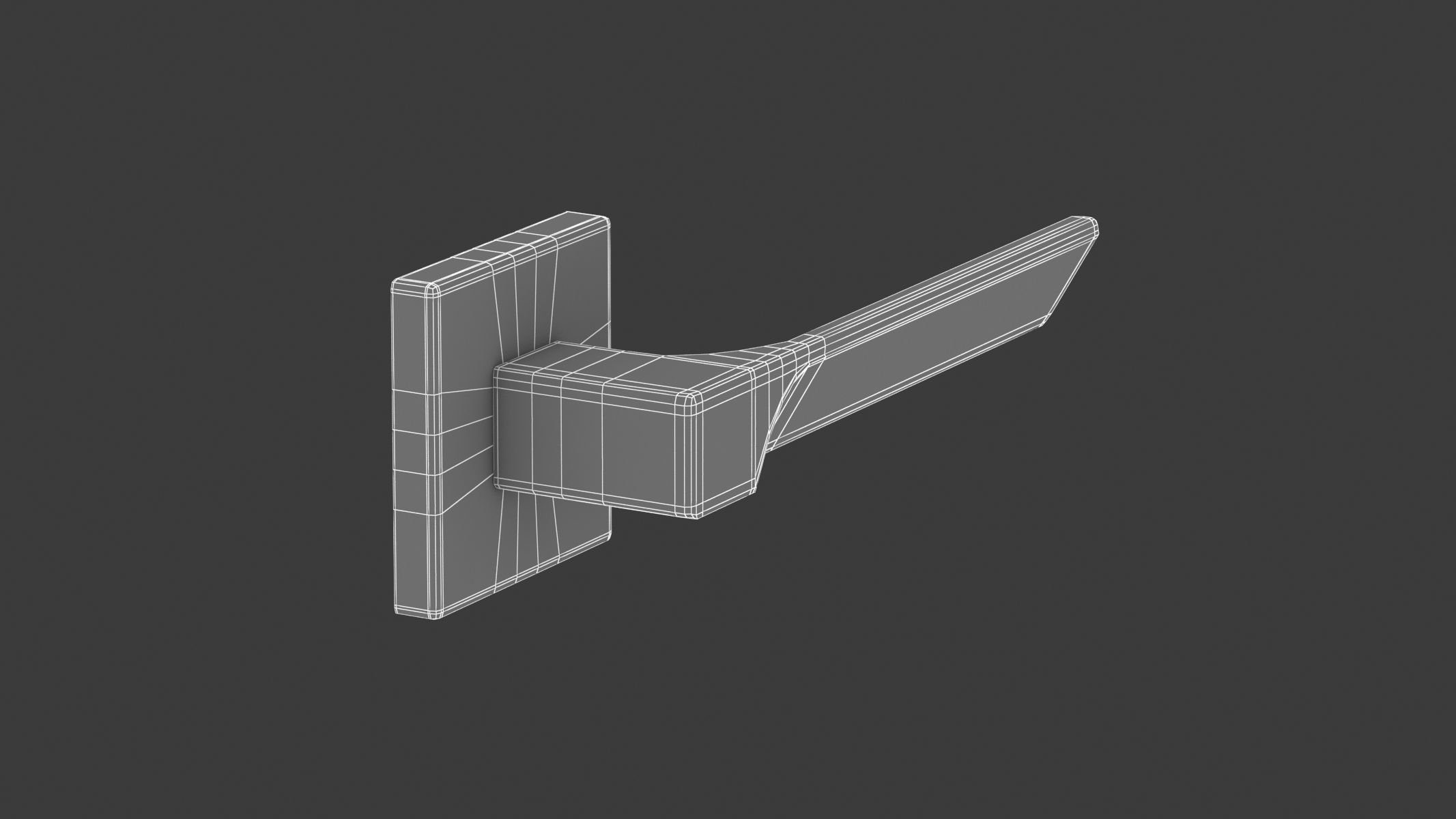 Carlisle Brass Manital Flash Door Handle Matt Black 3D model_6