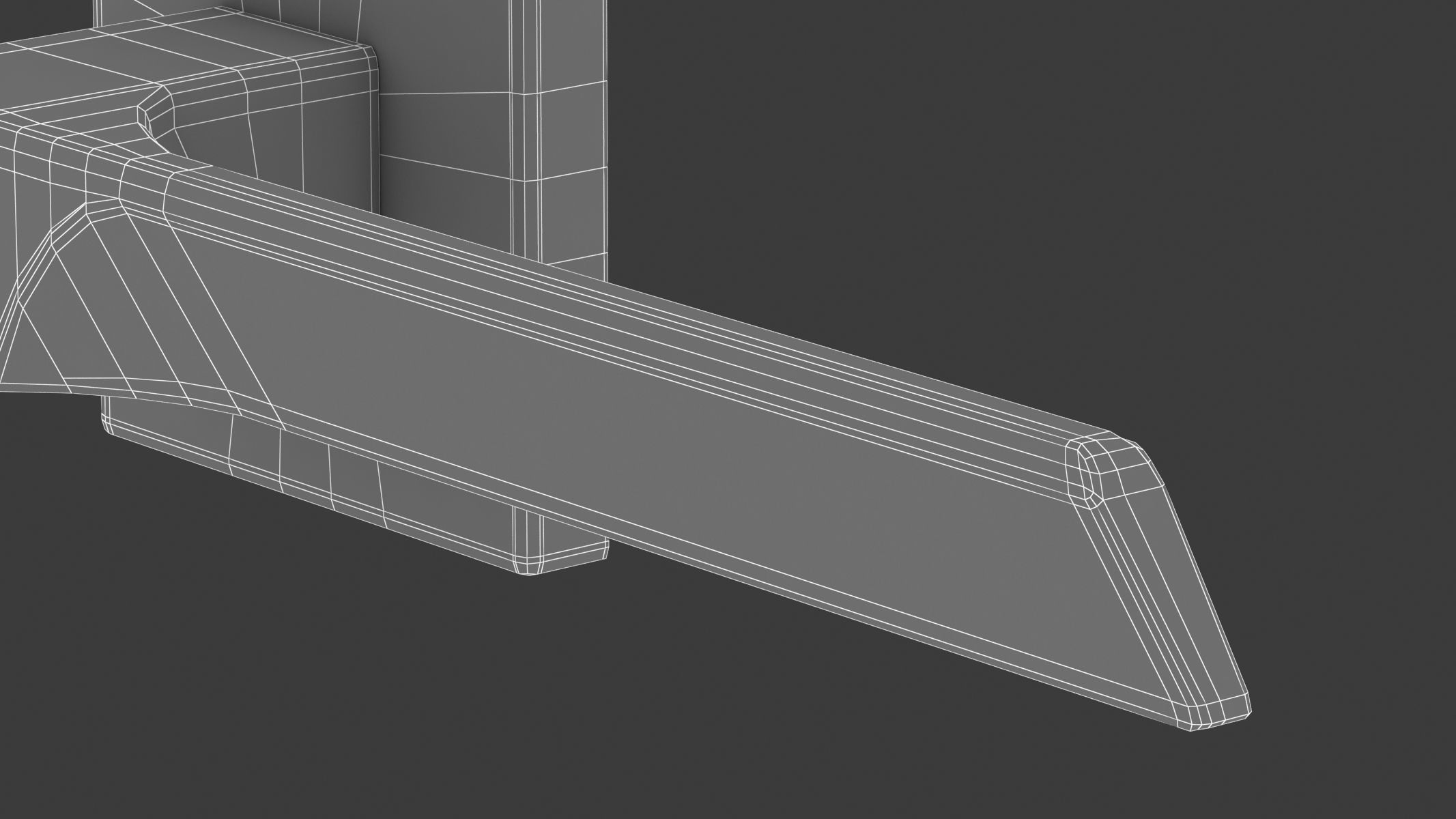 Carlisle Brass Manital Flash Door Handle Matt Black 3D model_9