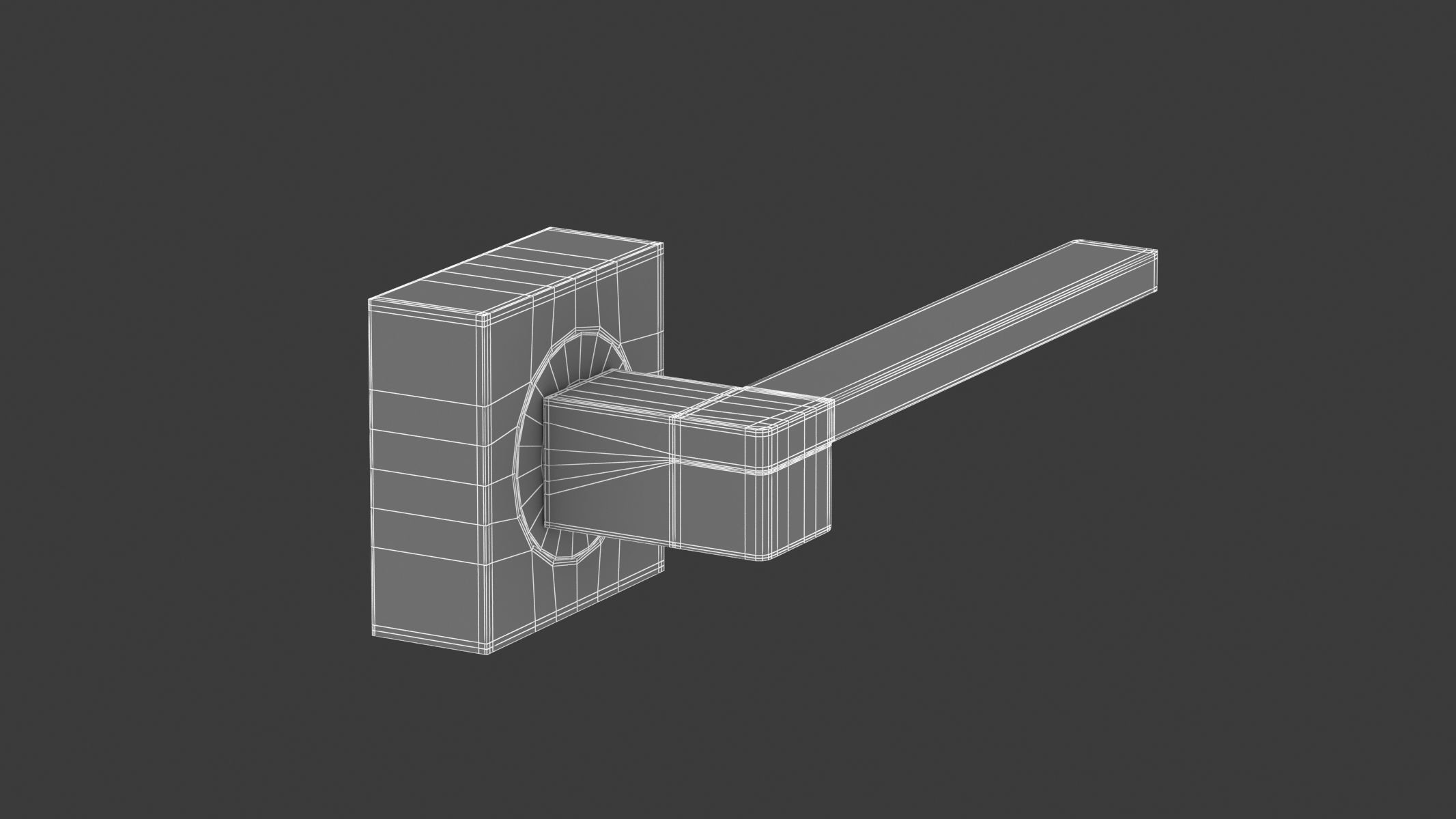 Carlisle Brass Serozzetta Equi Door Handle Matt Black 3D model_6