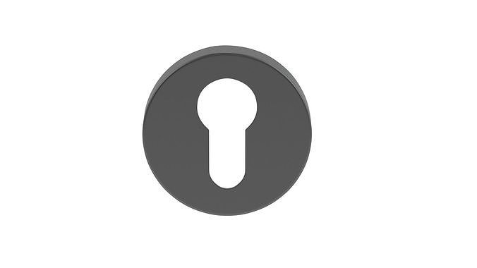 Circle Matt Black Hole Cover 3D model