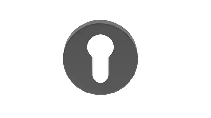 Circle Matt Black Hole Cover 3D model