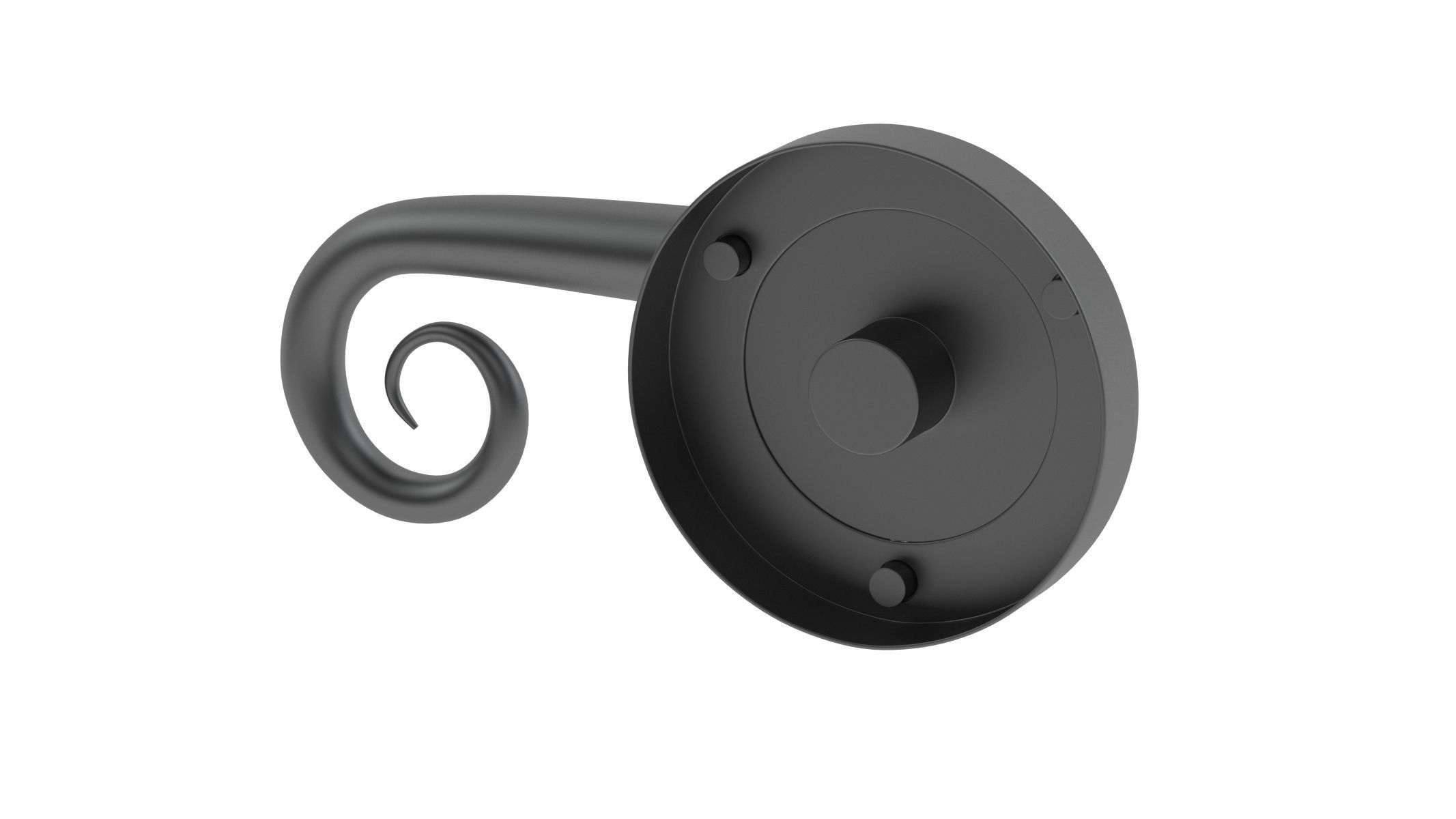 Circle Stonebridge Curl Door Handle 3D model_2