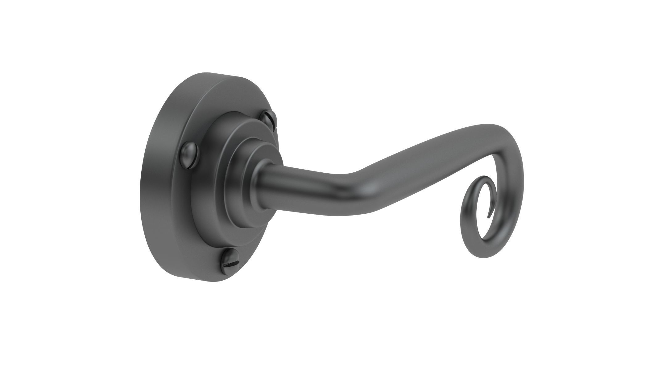 Circle Stonebridge Curl Door Handle 3D model_1