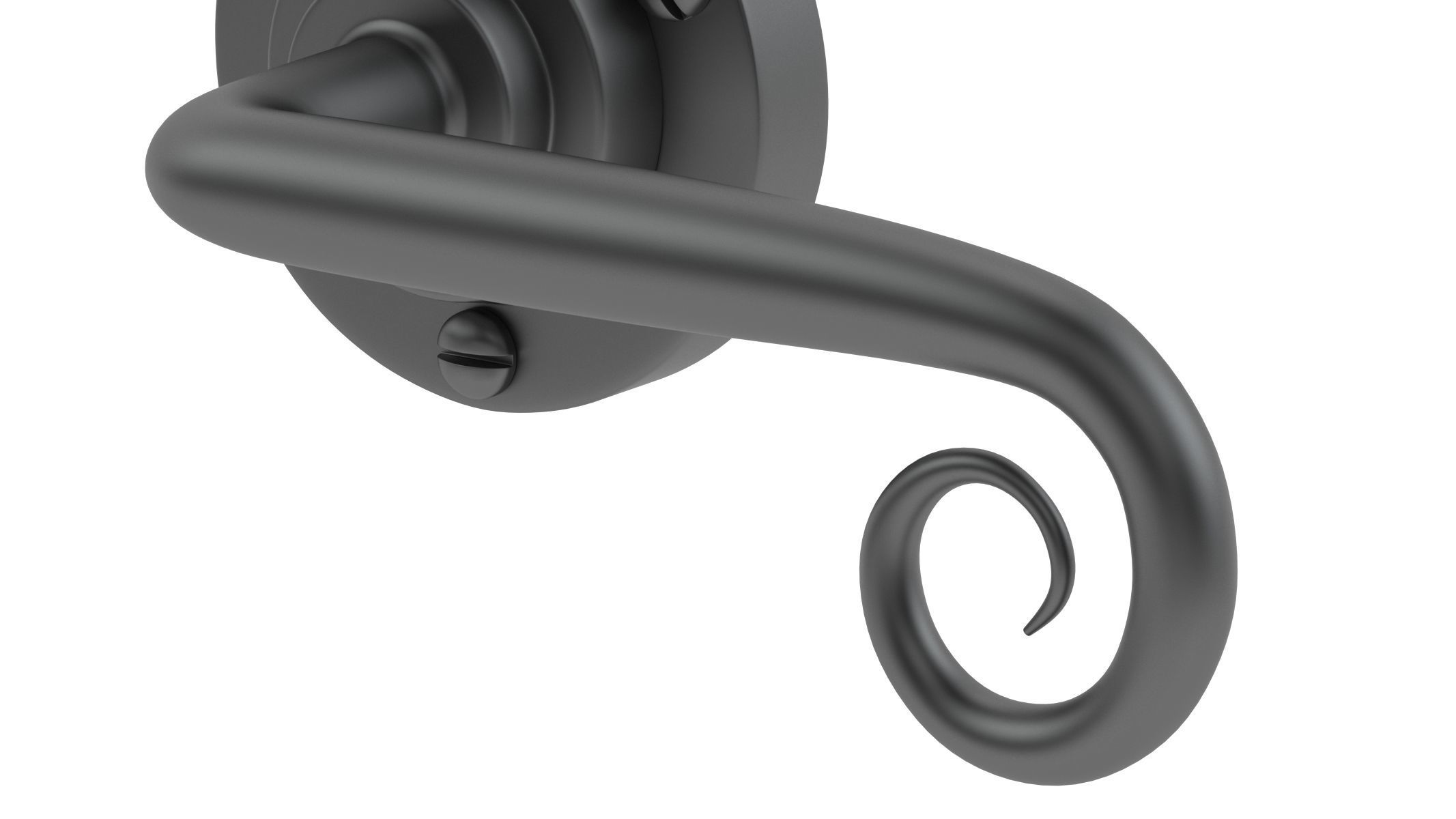 Circle Stonebridge Curl Door Handle 3D model_4
