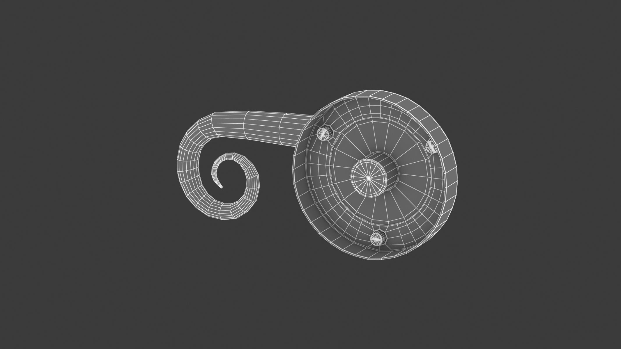 Circle Stonebridge Curl Door Handle 3D model_7