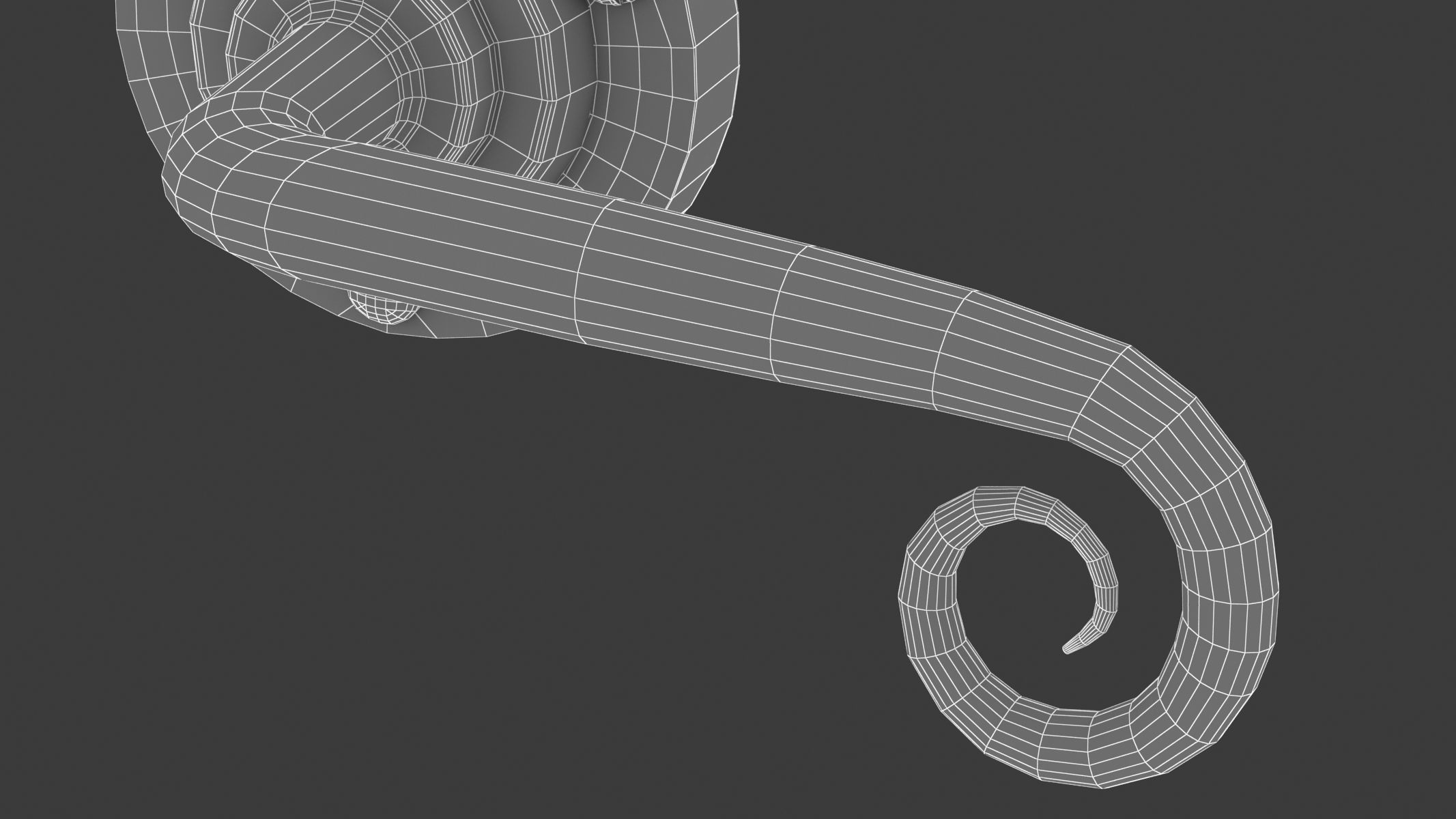 Circle Stonebridge Curl Door Handle 3D model_9