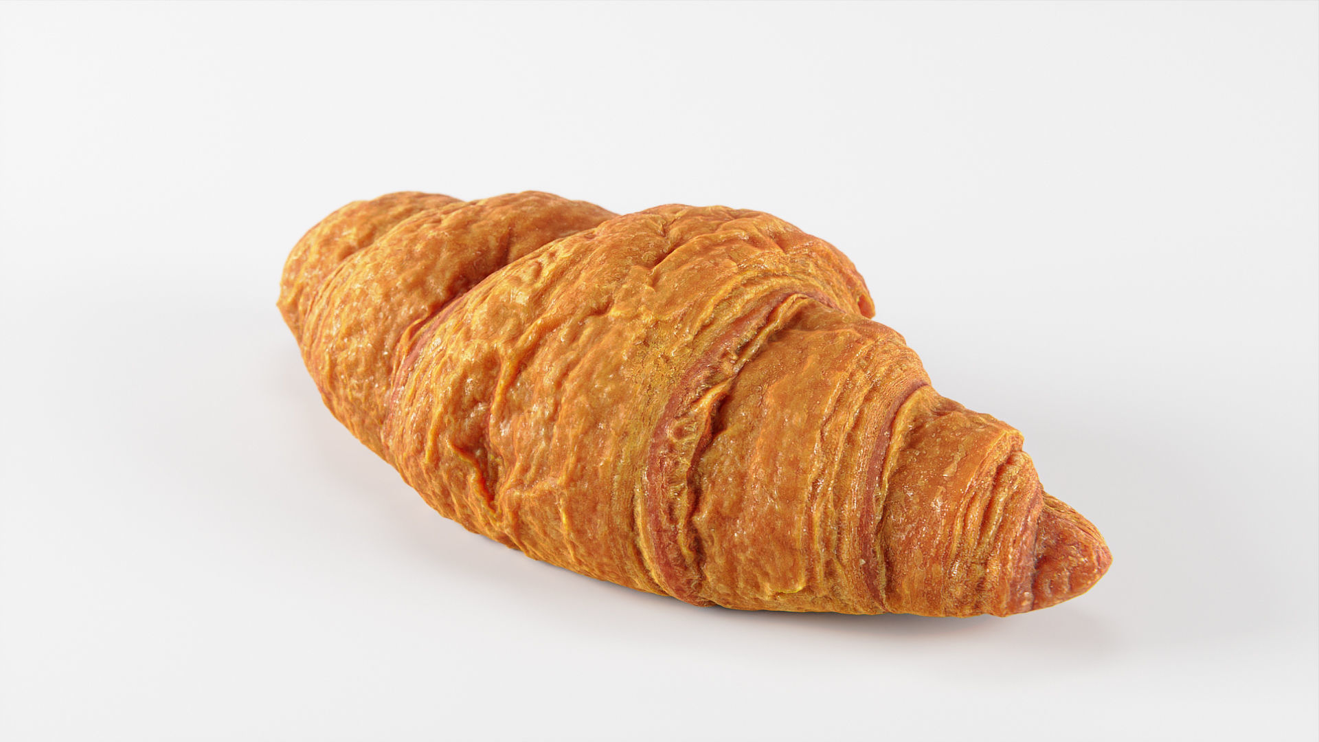 Croissant 01  Low-poly 3D model_7