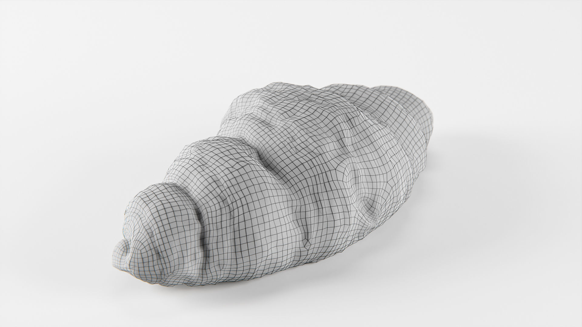 Croissant 01  Low-poly 3D model_17