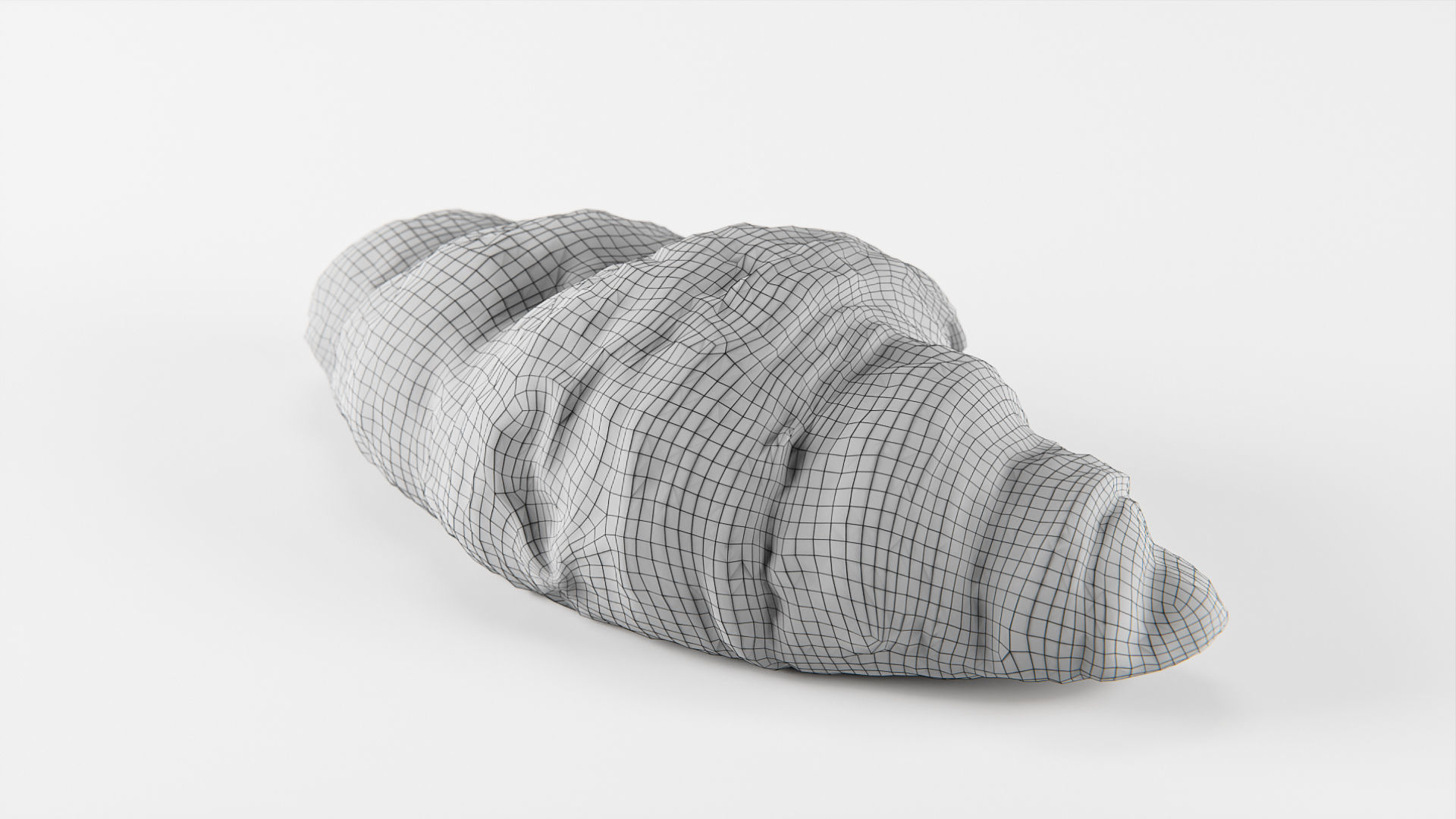 Croissant 01  Low-poly 3D model_15