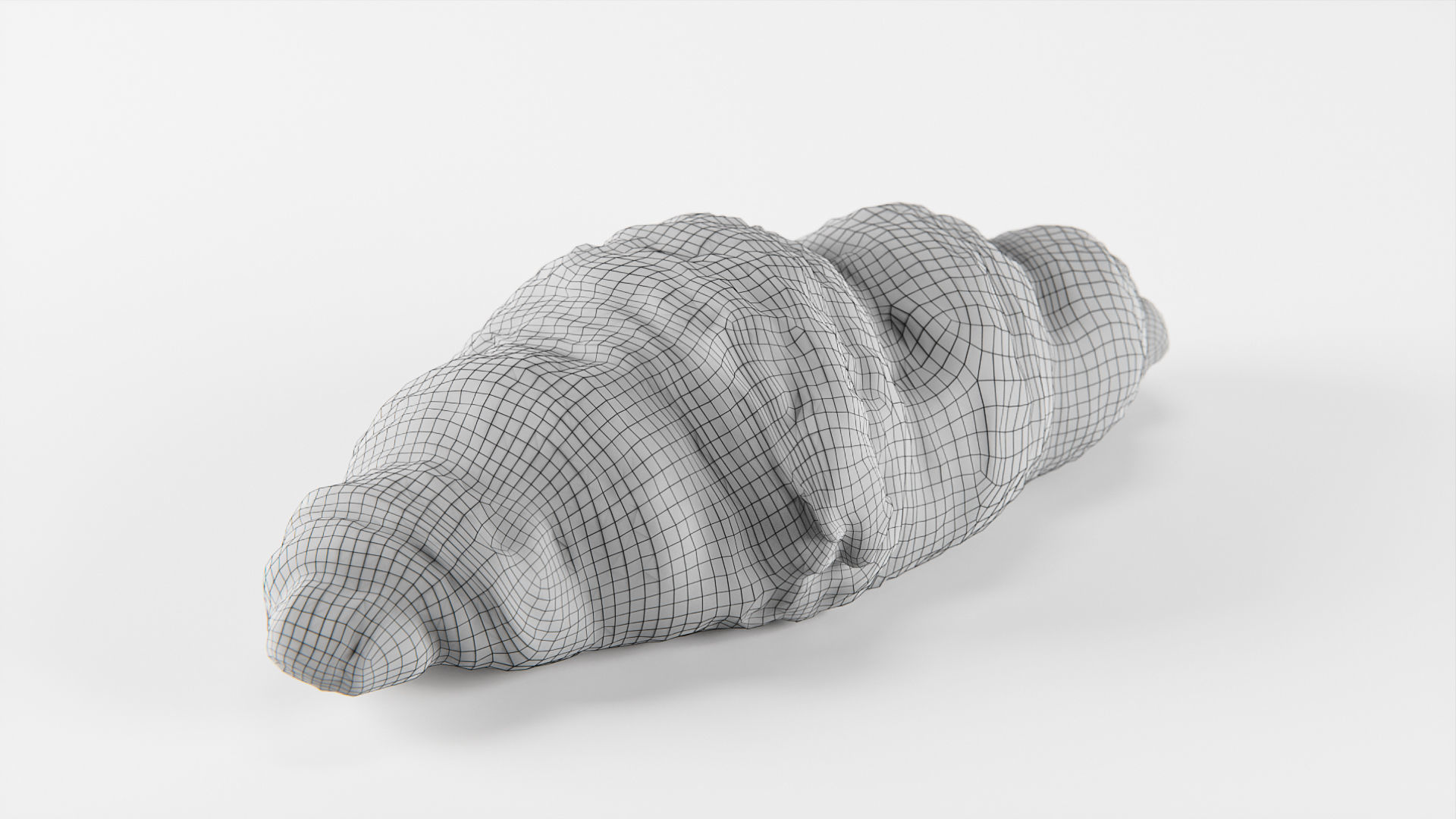 Croissant 01  Low-poly 3D model_13
