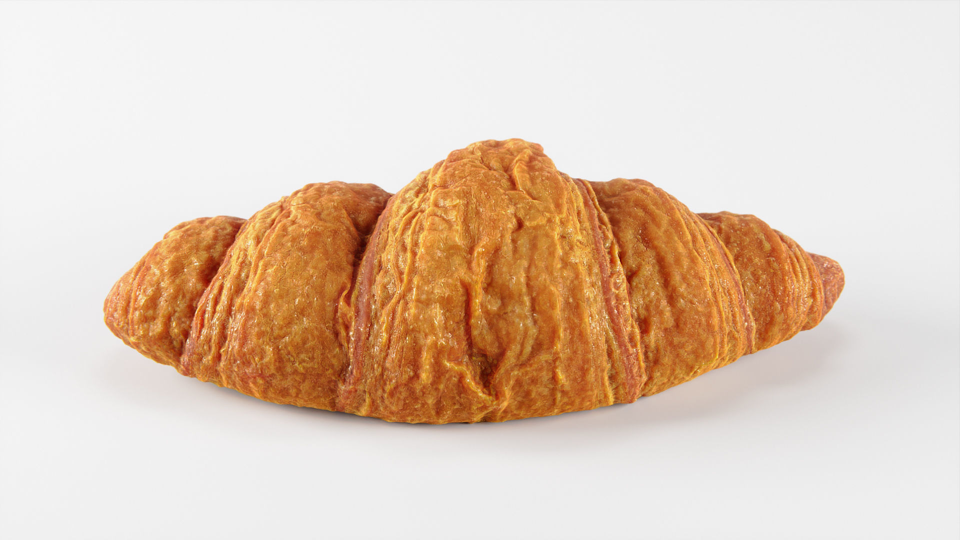 Croissant 01  Low-poly 3D model_8