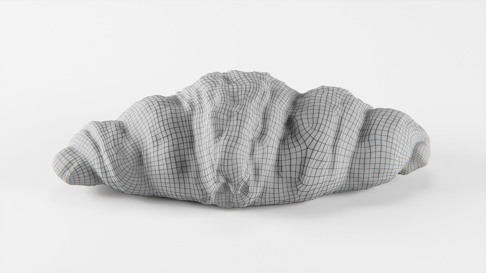 Croissant 01  Low-poly 3D model_12