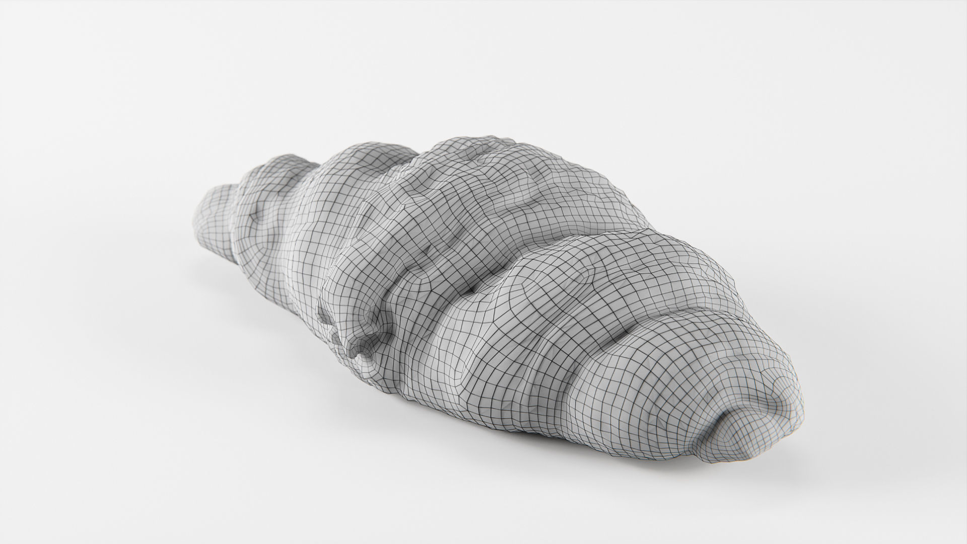 Croissant 01  Low-poly 3D model_19