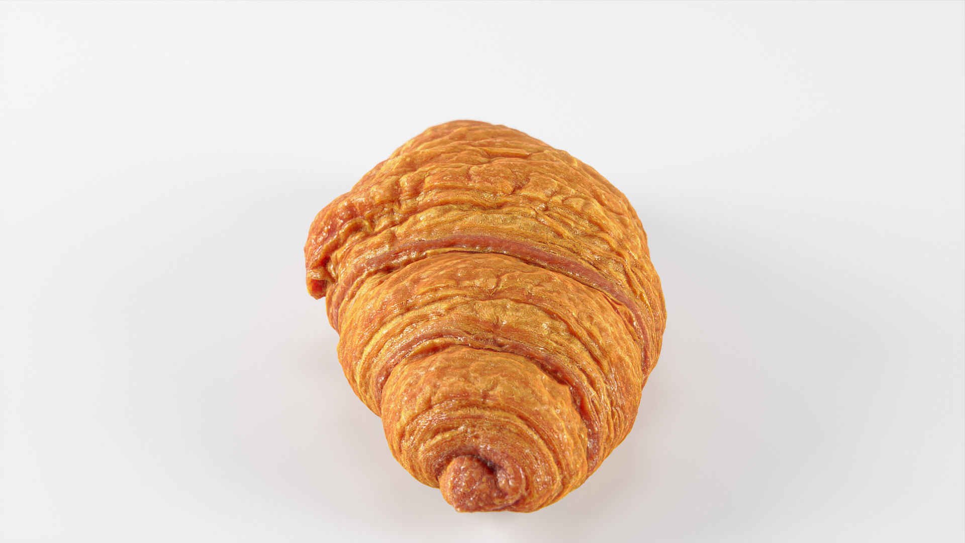 Croissant 01  Low-poly 3D model_10