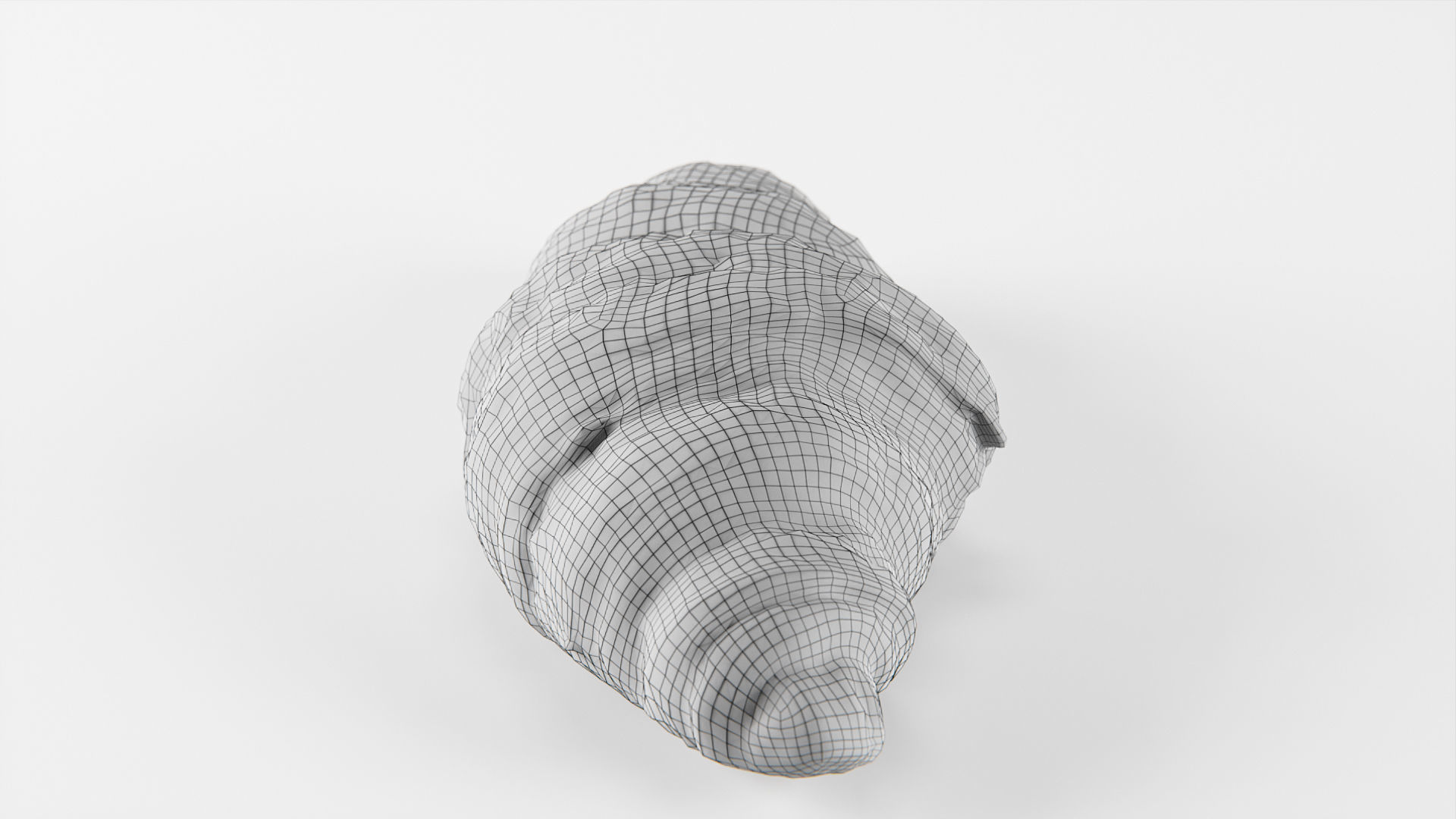 Croissant 01  Low-poly 3D model_14