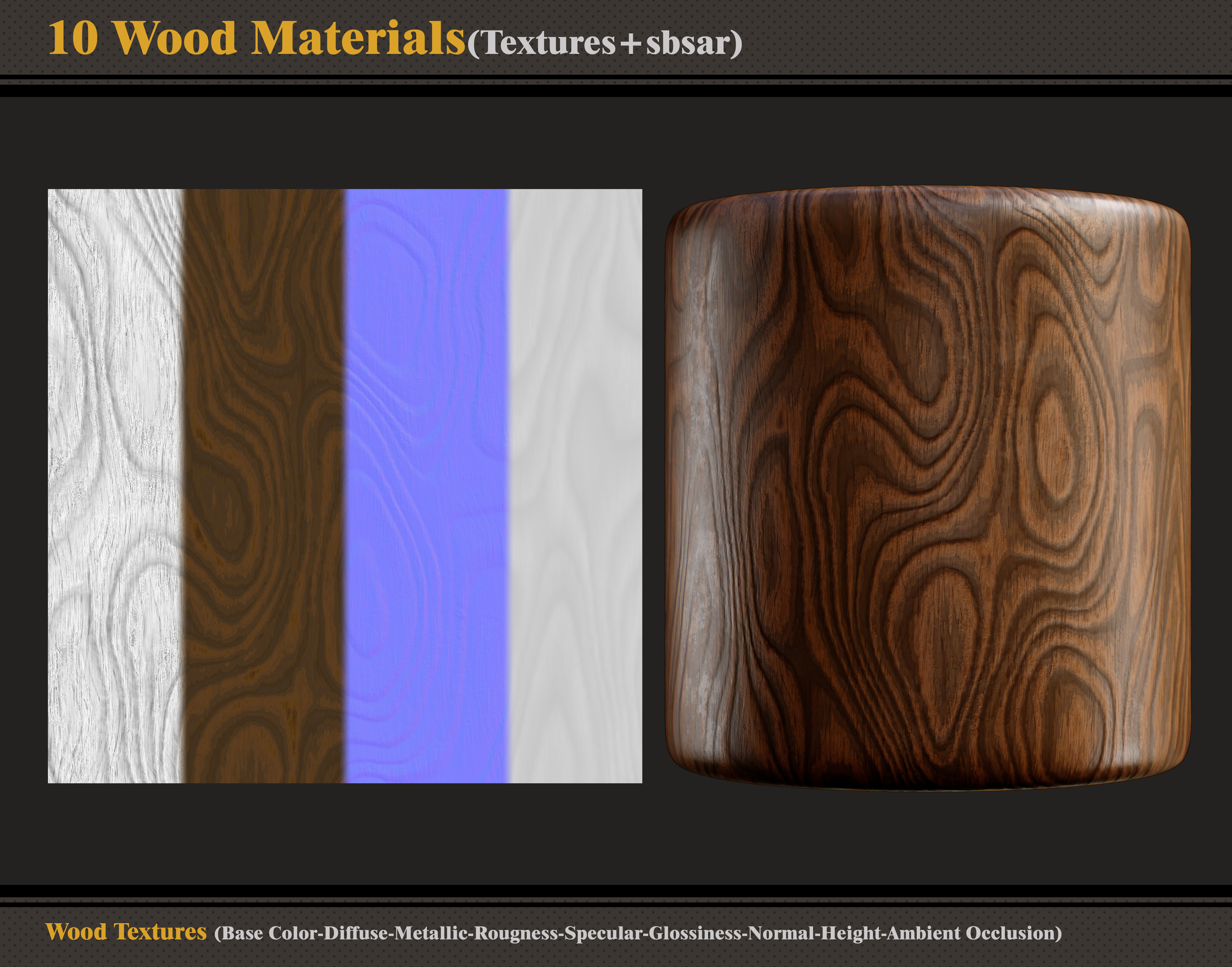 10 Wood Materials-Texture and SBSAR Texture_1