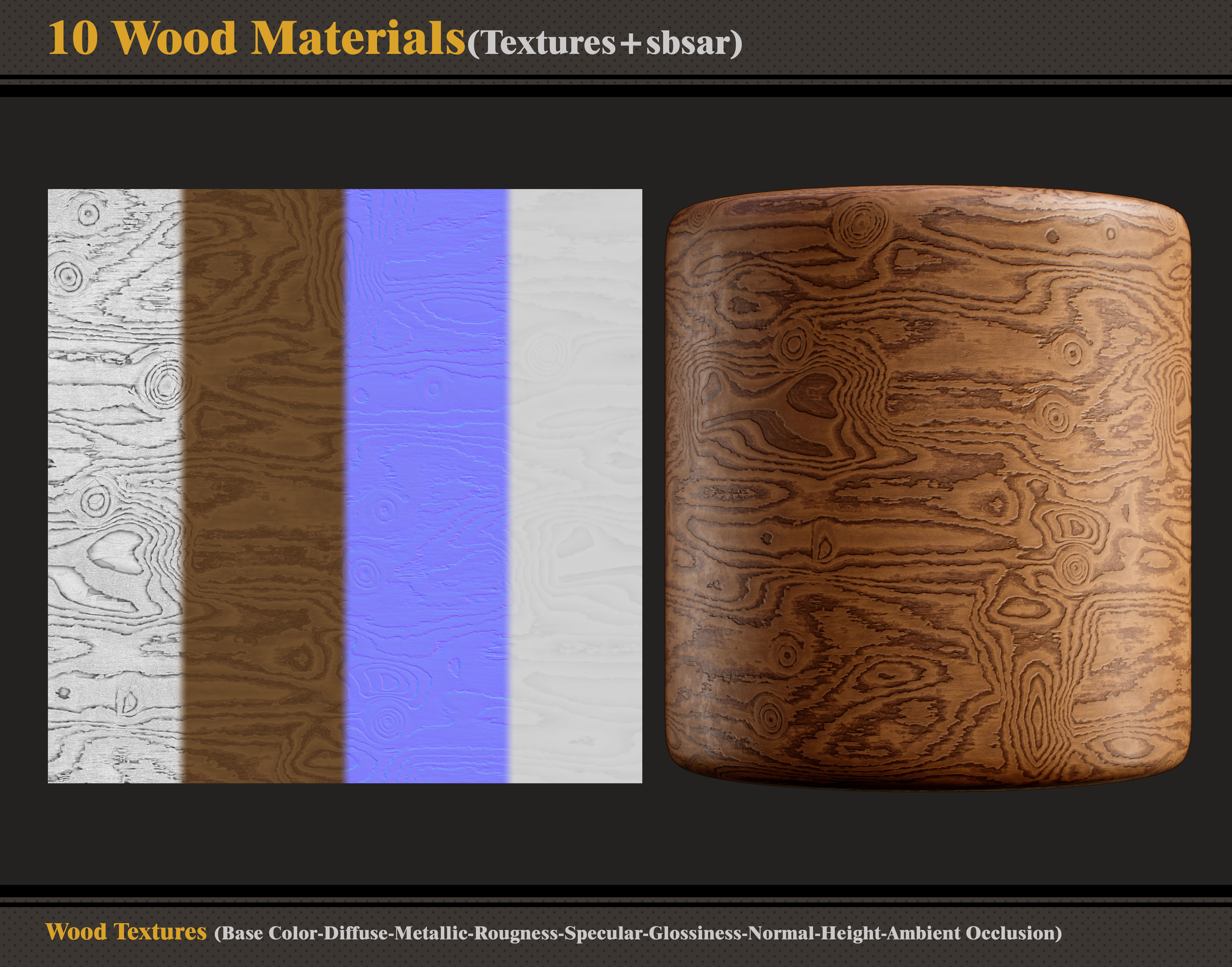 10 Wood Materials-Texture and SBSAR Texture_2