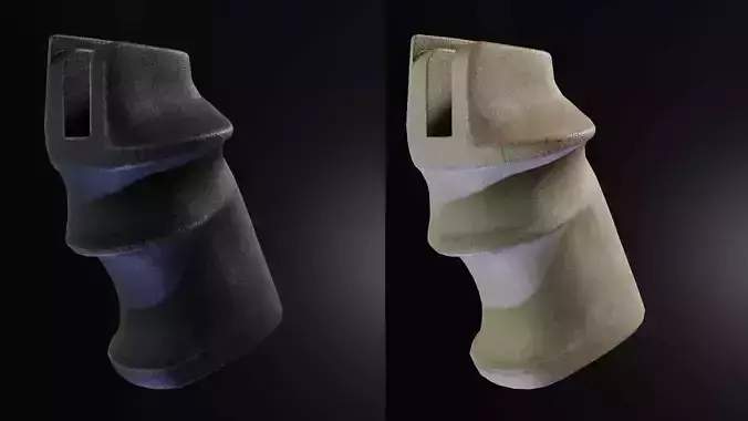 Sierra AR-15 SPR Handgrip Low-poly 3D model