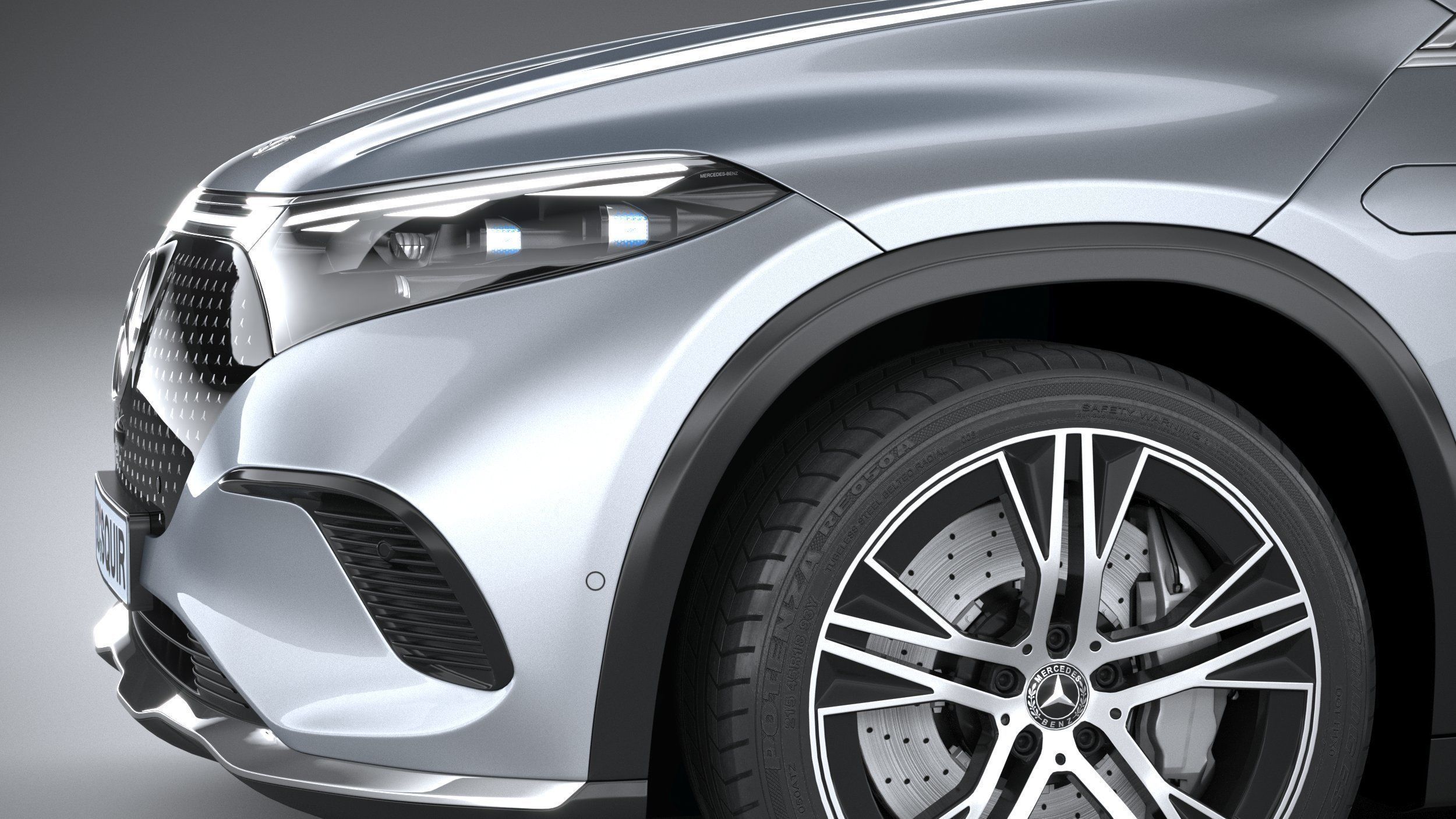 Mercedes-Benz EQS SUV Base 2023 3D model_3