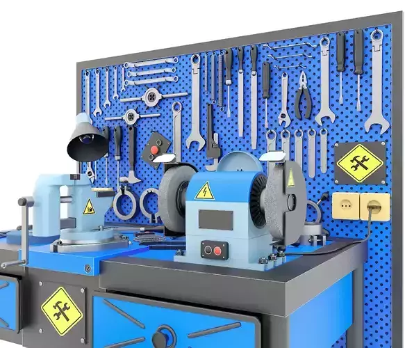 Workbench and garage tools 31 Items - Collection 4