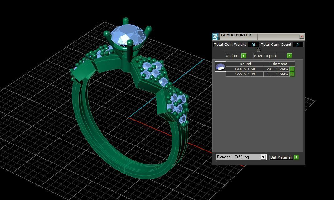 Solitaire ring 3D print model_6