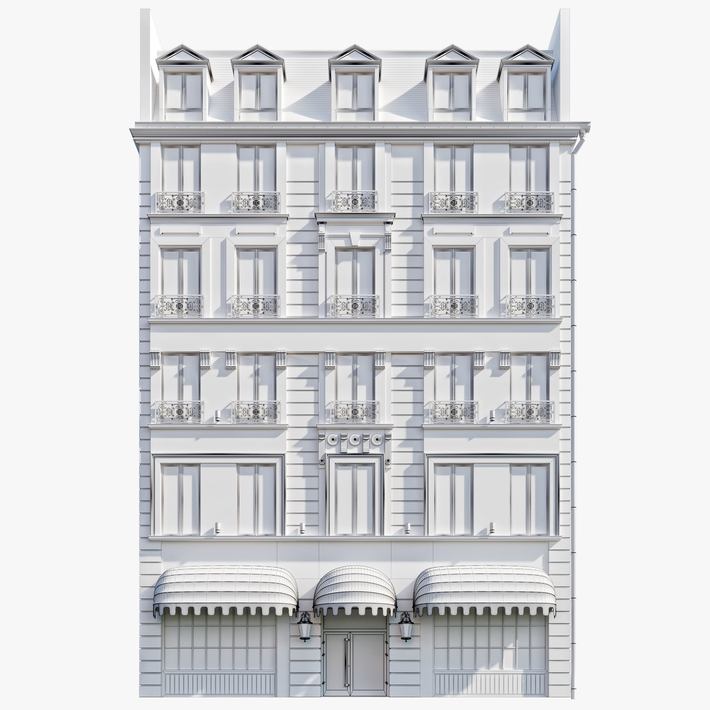Residential and commercial buildings set - 3 3D Model Collection_6