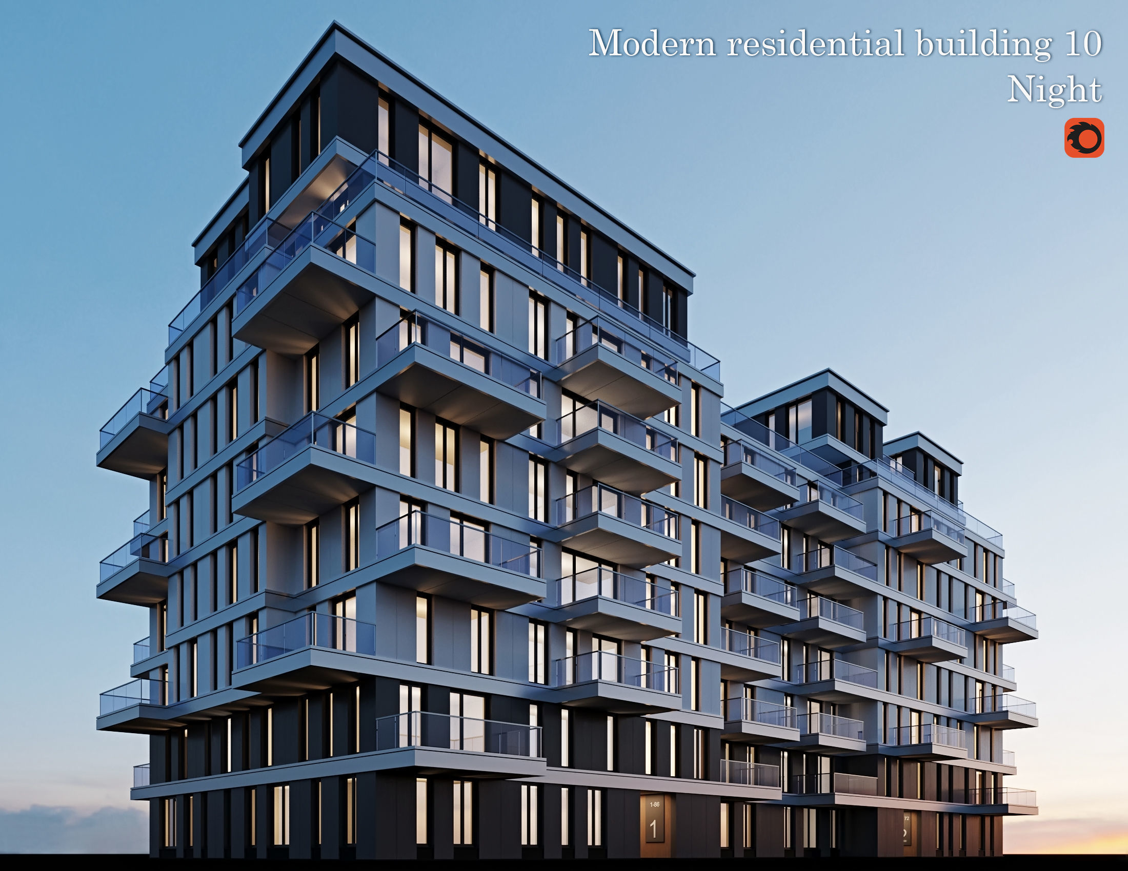 Residential and commercial buildings set - 3 3D Model Collection_13