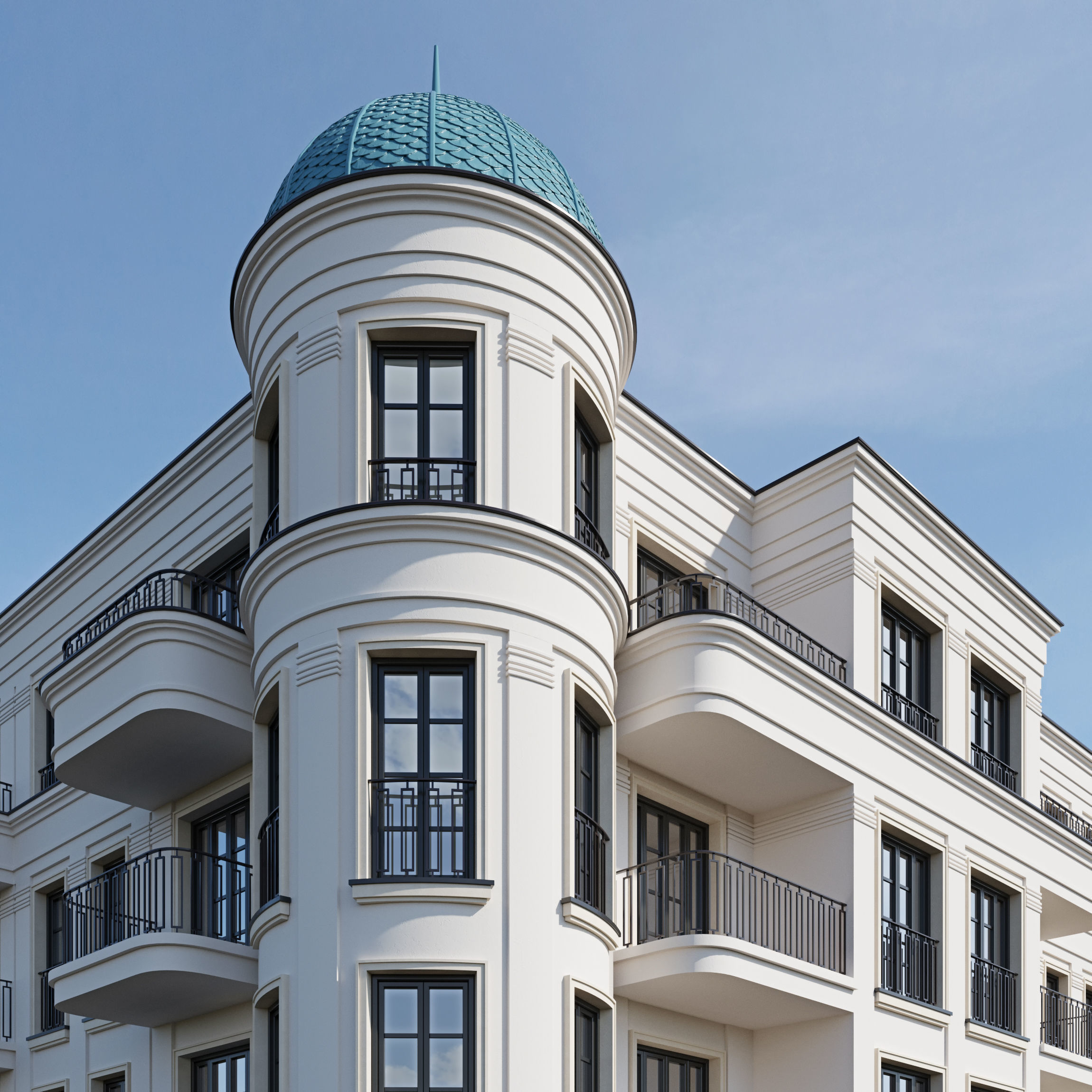 Residential and commercial buildings set - 3 3D Model Collection_26