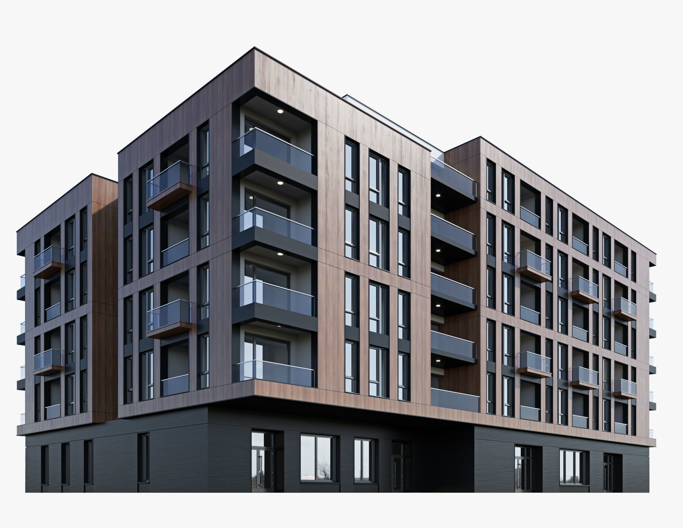 Residential and commercial buildings set - 3 3D Model Collection_23