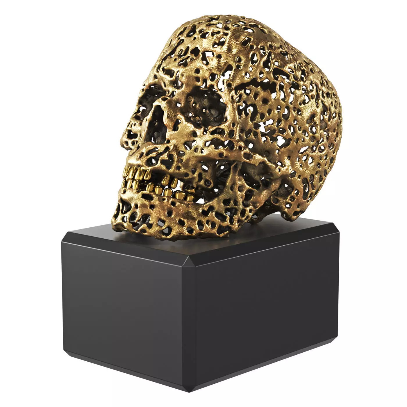 Skull bronze 3D model_0