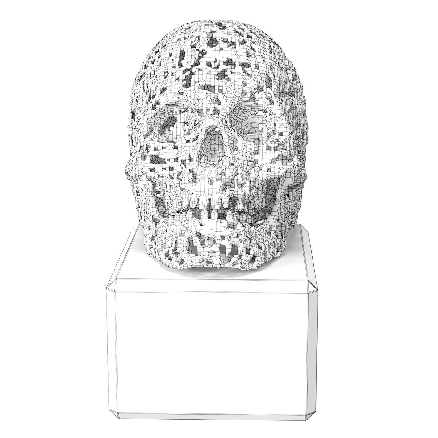 Skull bronze 3D model_5