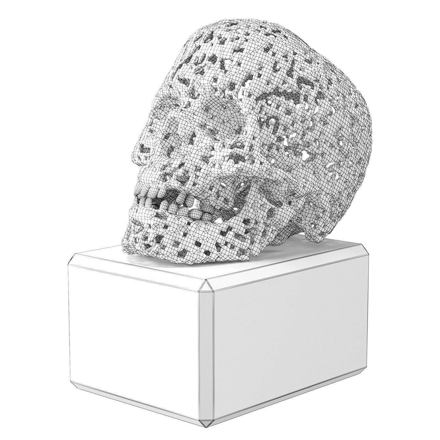 Skull bronze 3D model_4