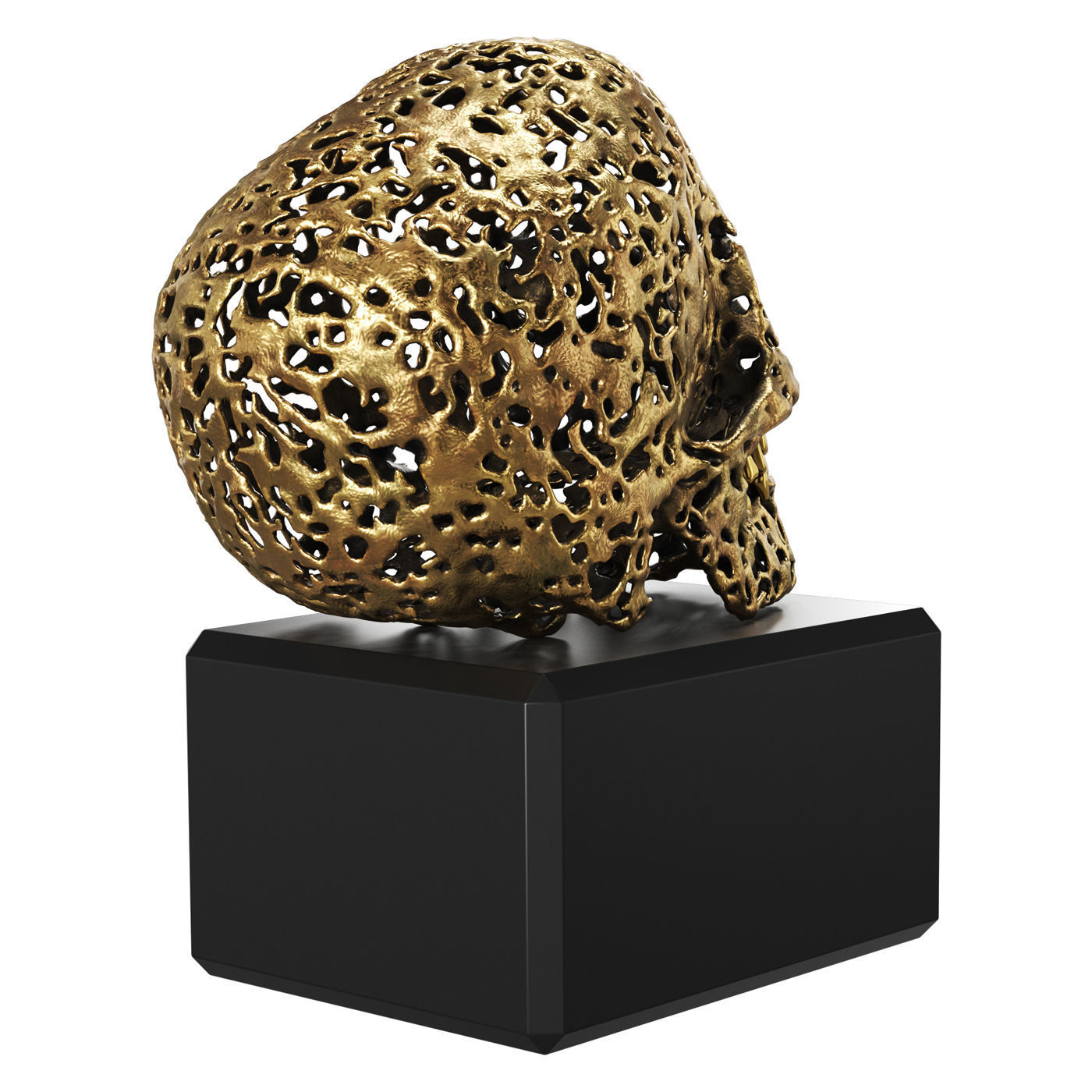 Skull bronze 3D model_2