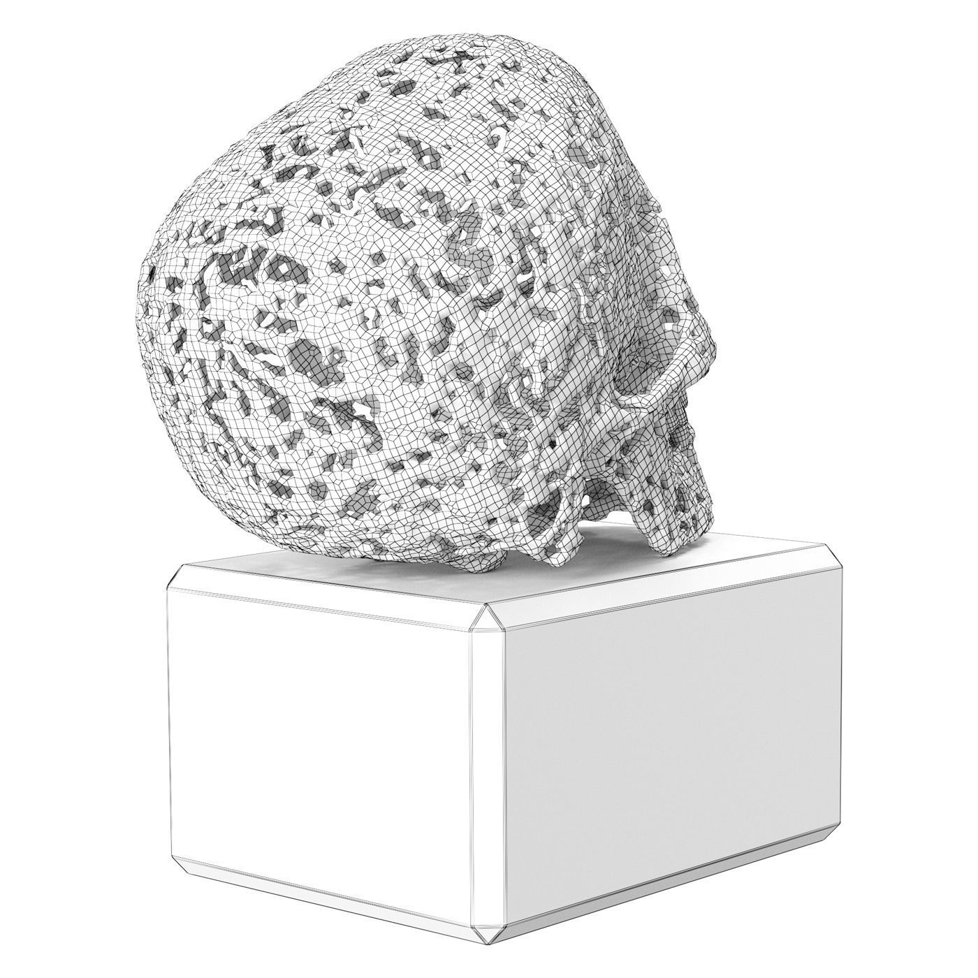 Skull bronze 3D model_6